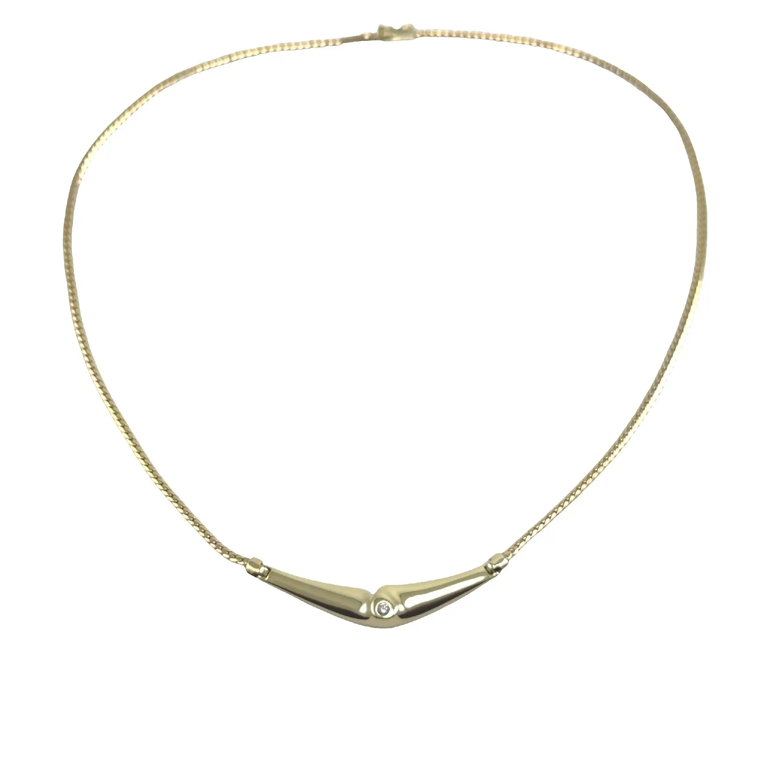 Panzercollier Gelbgold mit Brillant Panzercollier Gelbgold mit Brillant