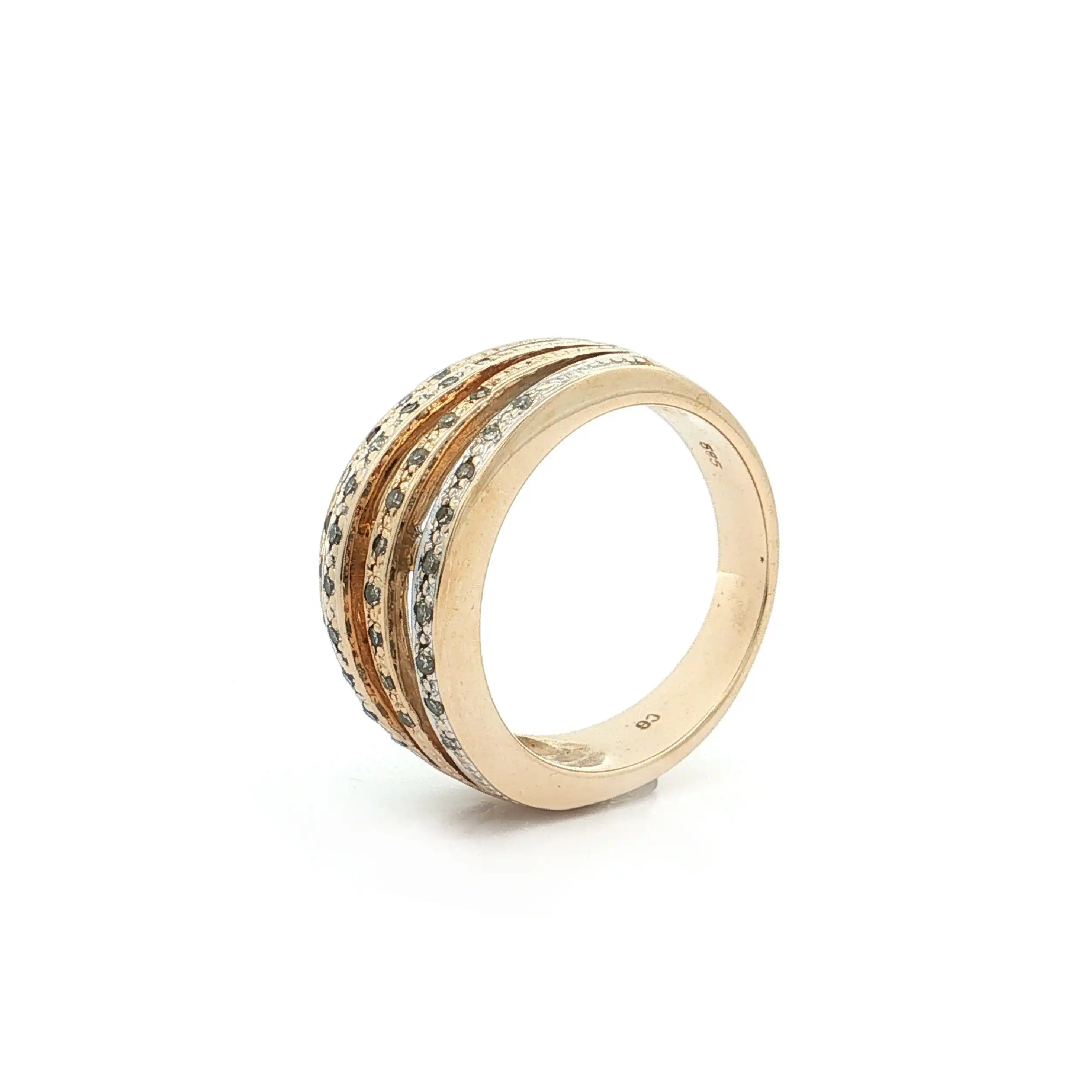 Ring Bicolor mit Diamanten