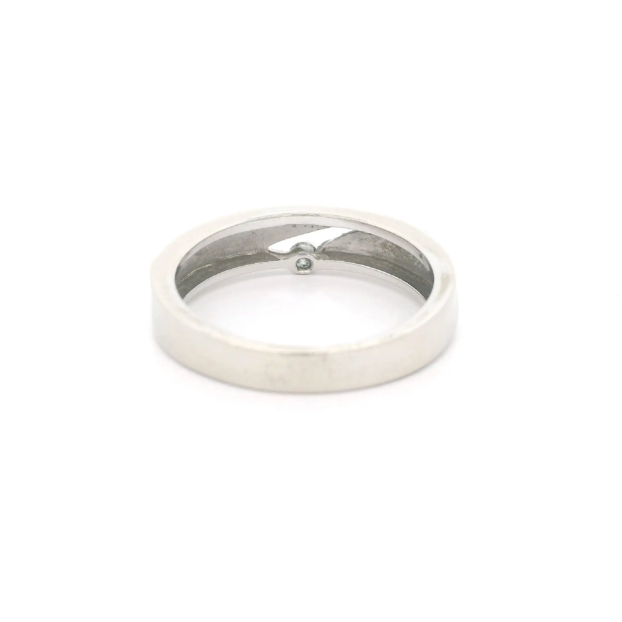 Ring Weißgold mit Brillant 0,05ct graviert