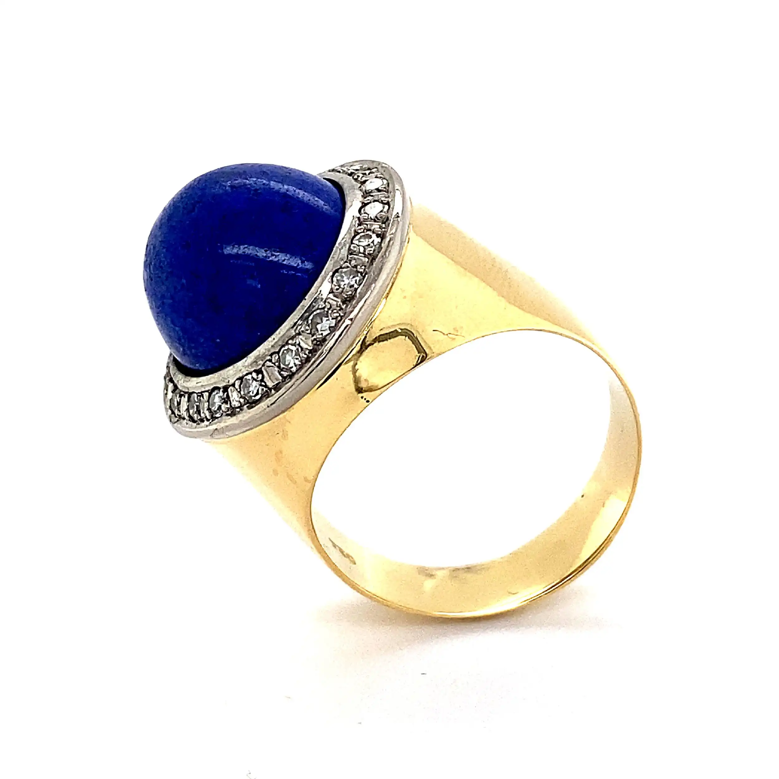 Ring Bicolor mit Lapislazuli und Diamanten Ring Bicolor mit Lapislazuli und Diamanten