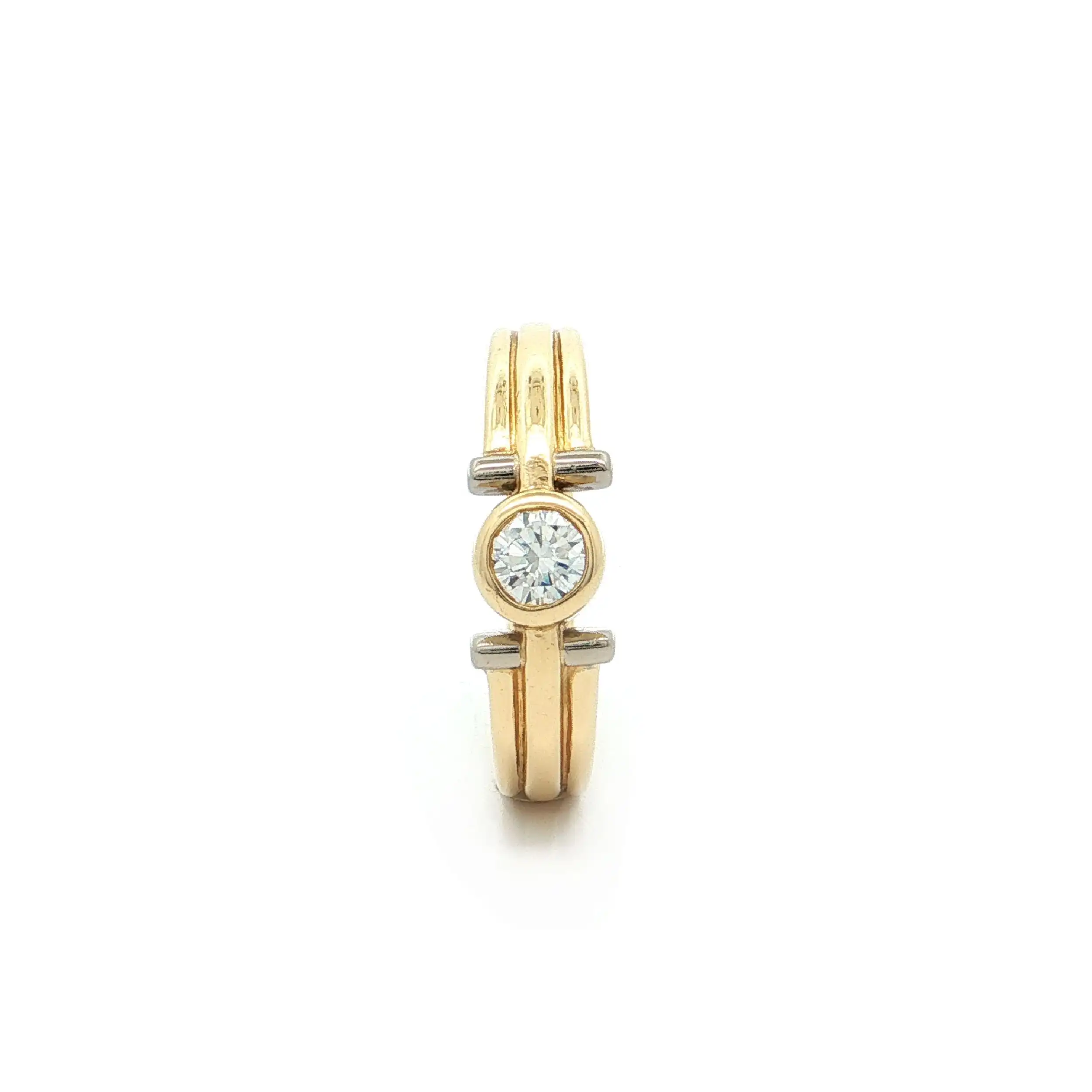 Ring Bicolor mit Brillant Ring Bicolor mit Brillant