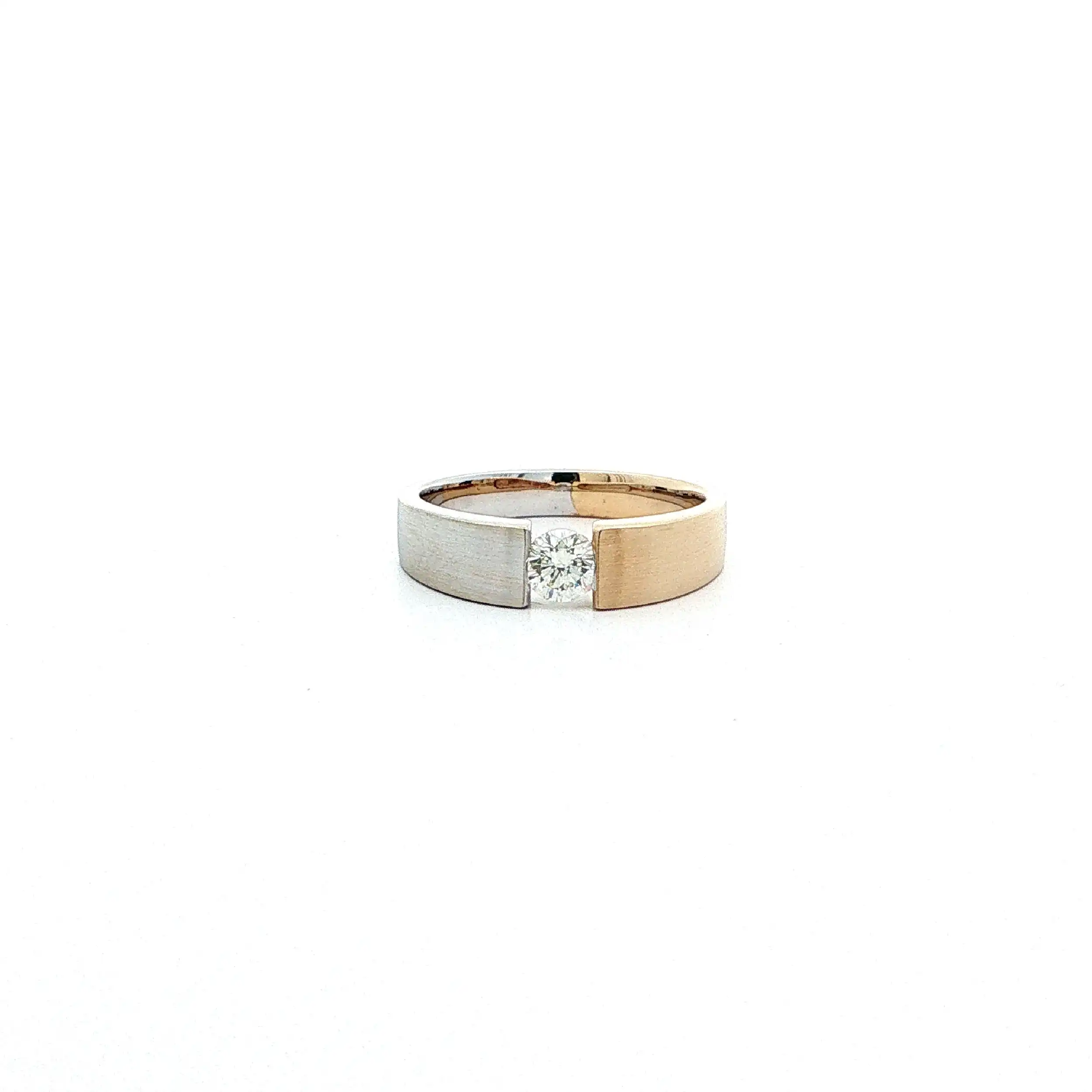Ring Bicolor mit Brillant Ring Bicolor mit Brillant