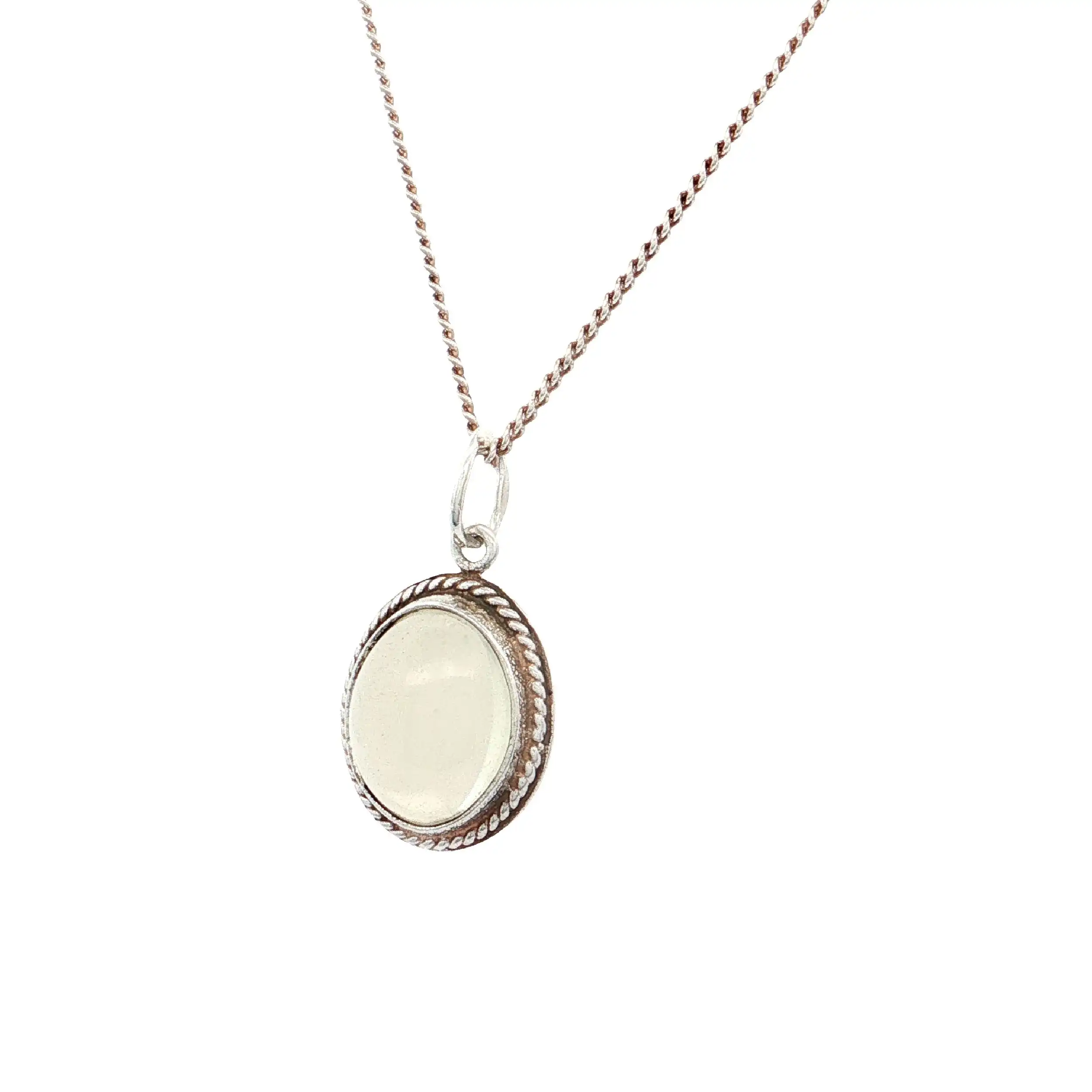 Kette Silber mit Anhänger mit durchsichtigem Stein Kette Silber mit Anhänger mit durchsichtigem Stein