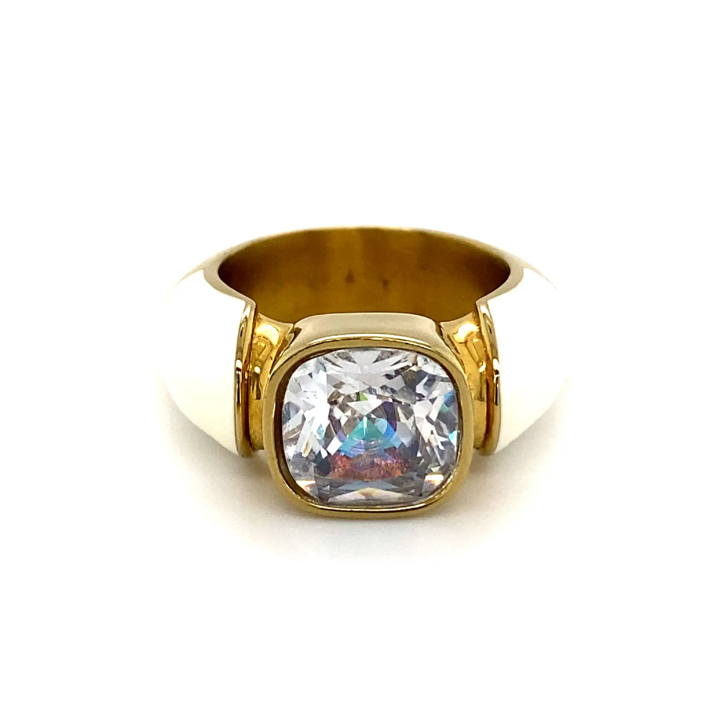 Silberring Joop mit Emaille & Zirkonia