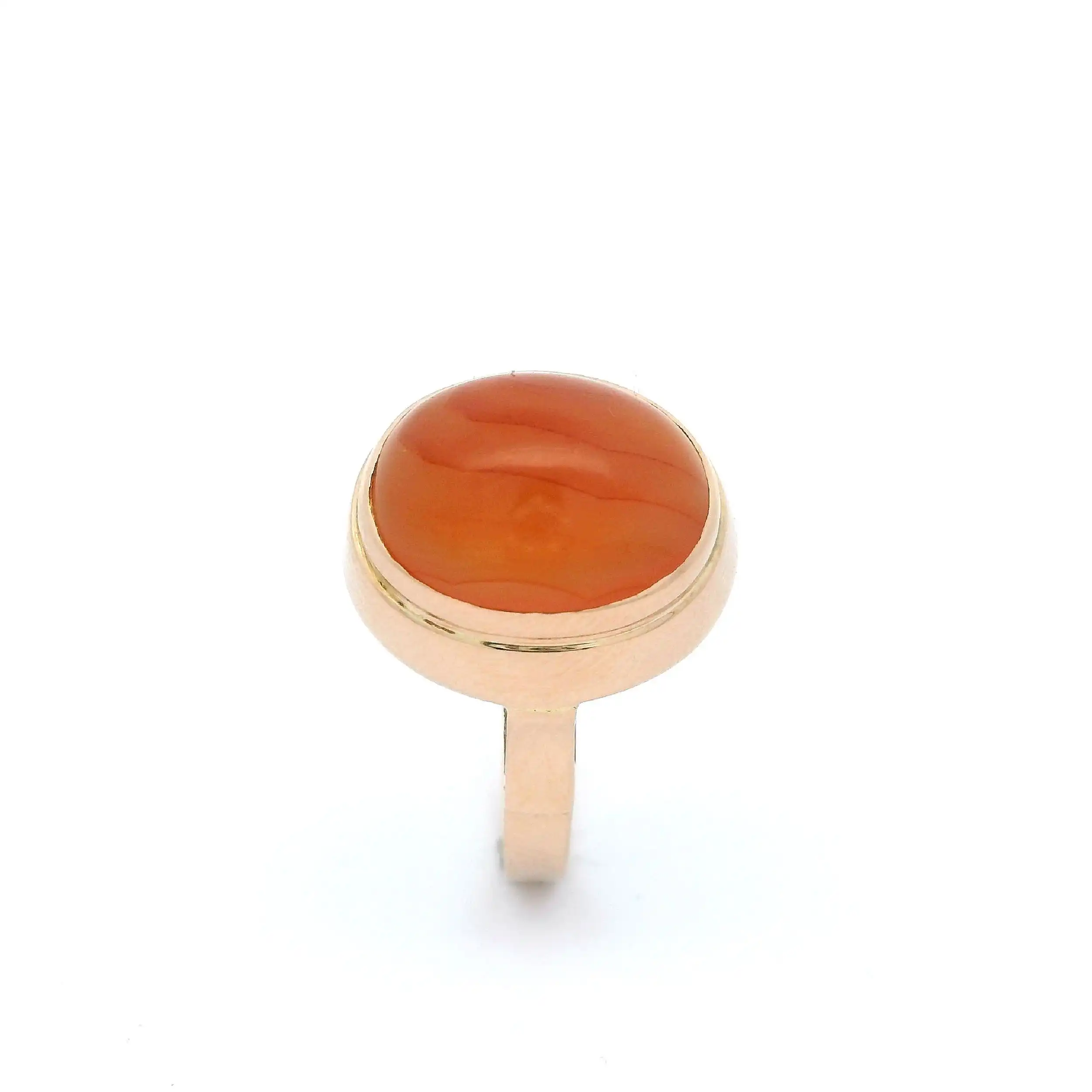 Ring Roségold mit Feuerachat Cabochon