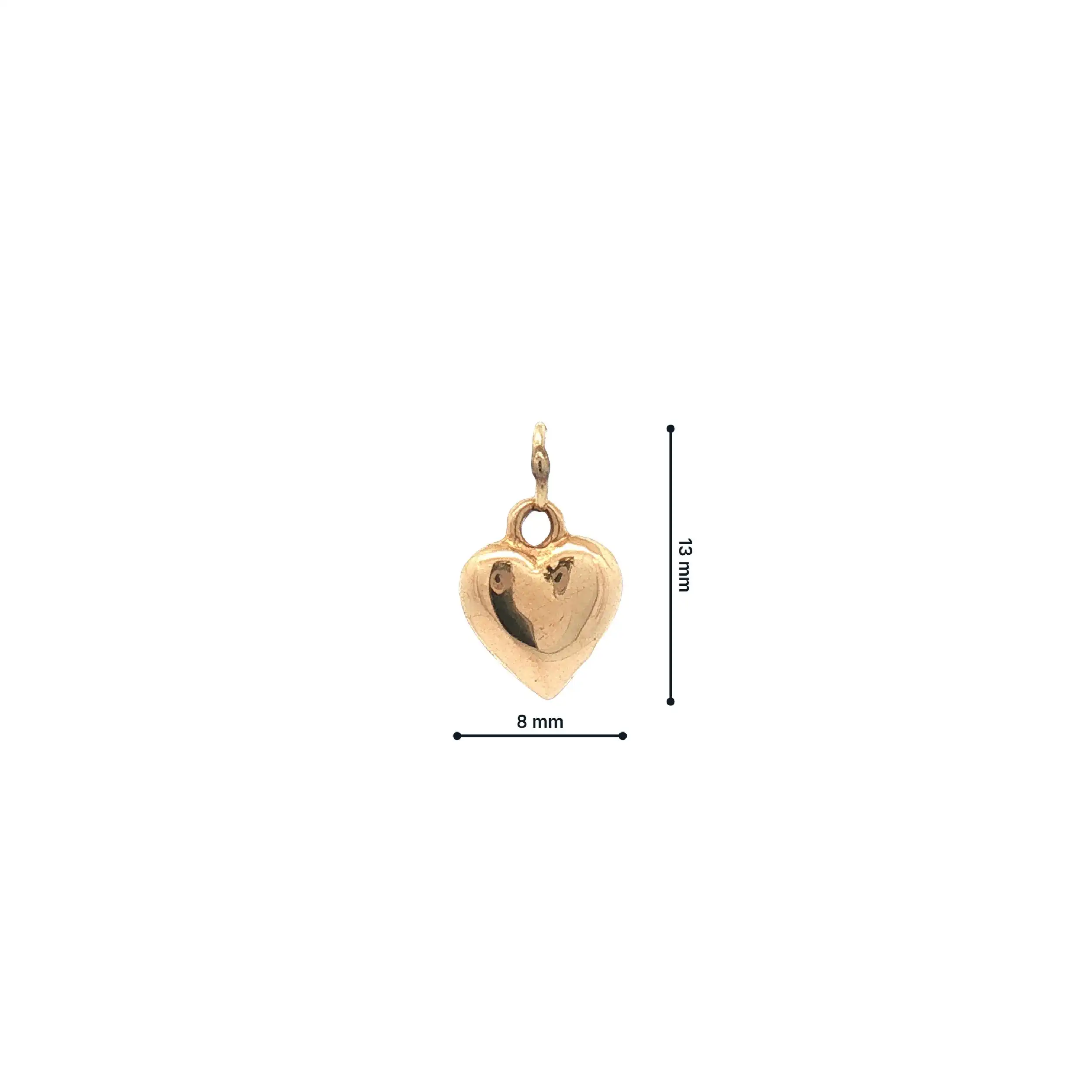 Herzanhänger Gelbgold