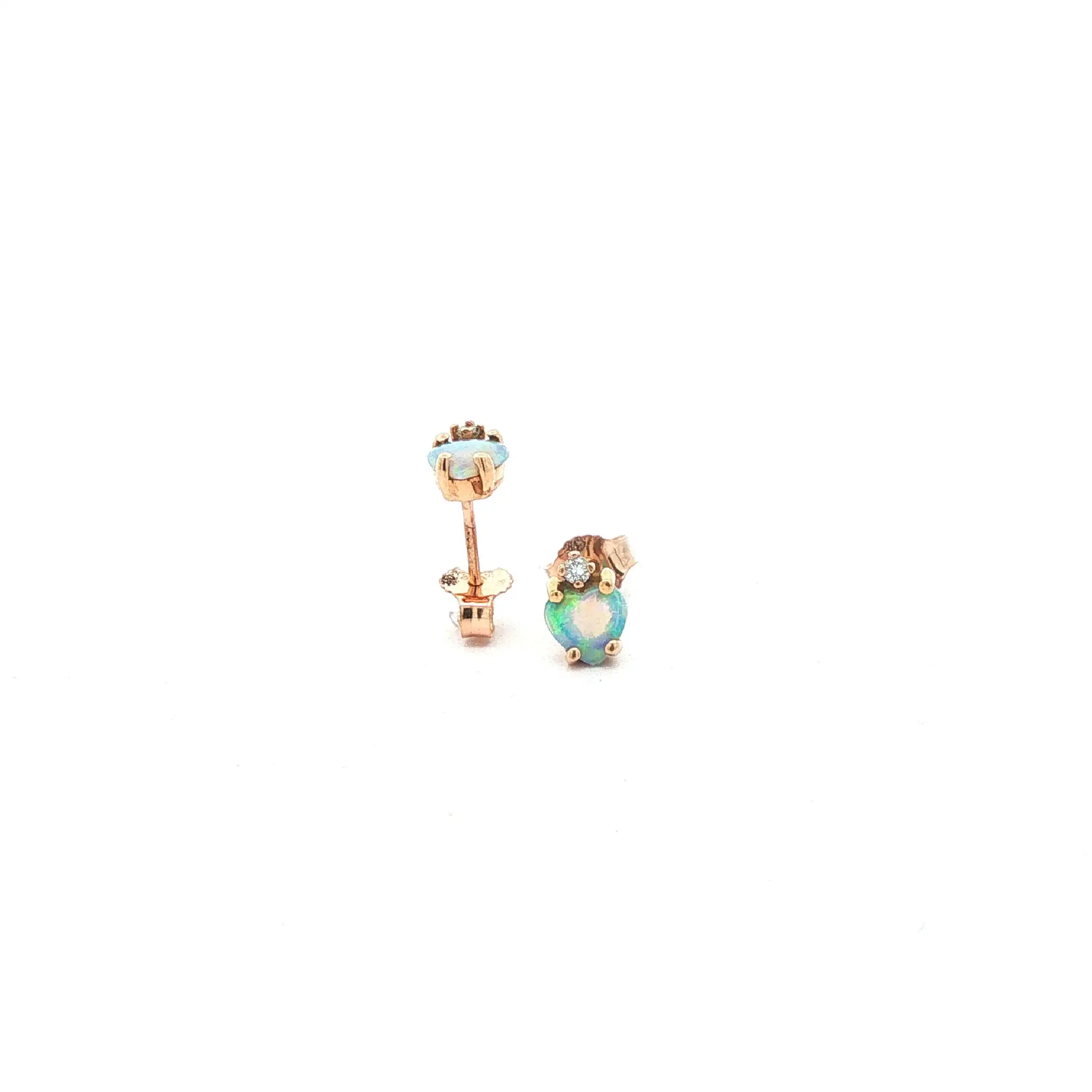 Ohrstecker Roségold mit Opal & Brillant