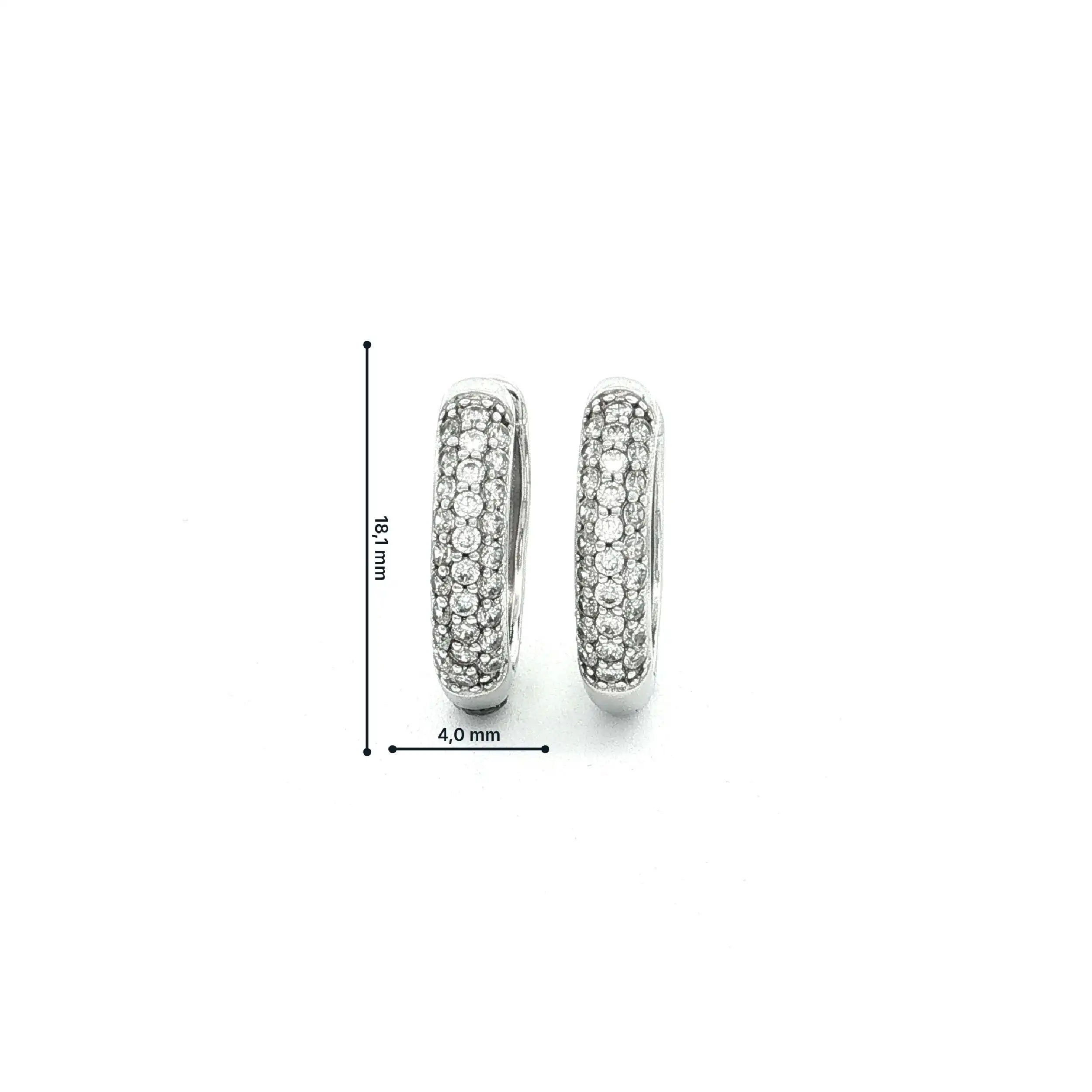 Creolen silber mit Zirkos