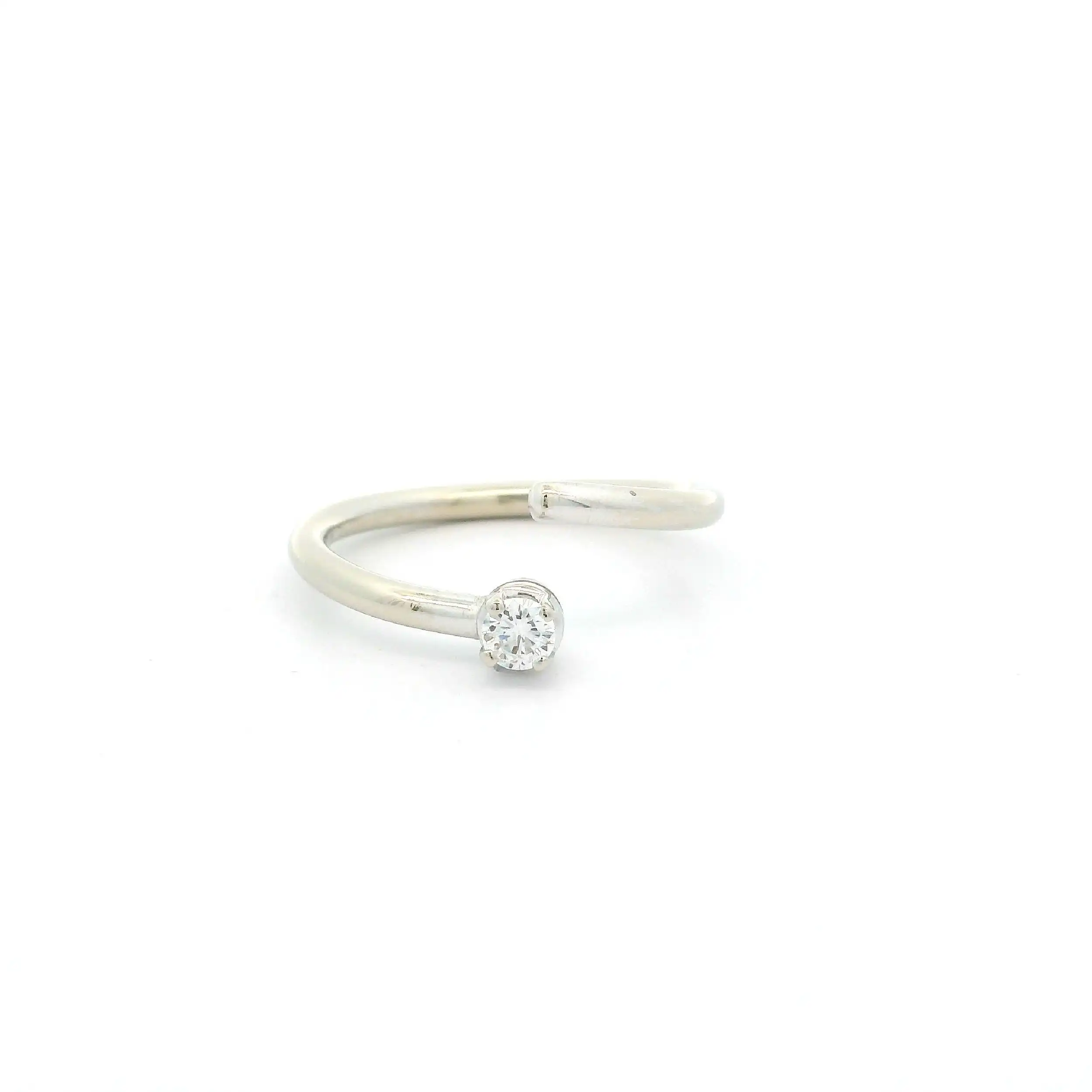Ring Weißgold mit Brillant Ring Weißgold mit Brillant