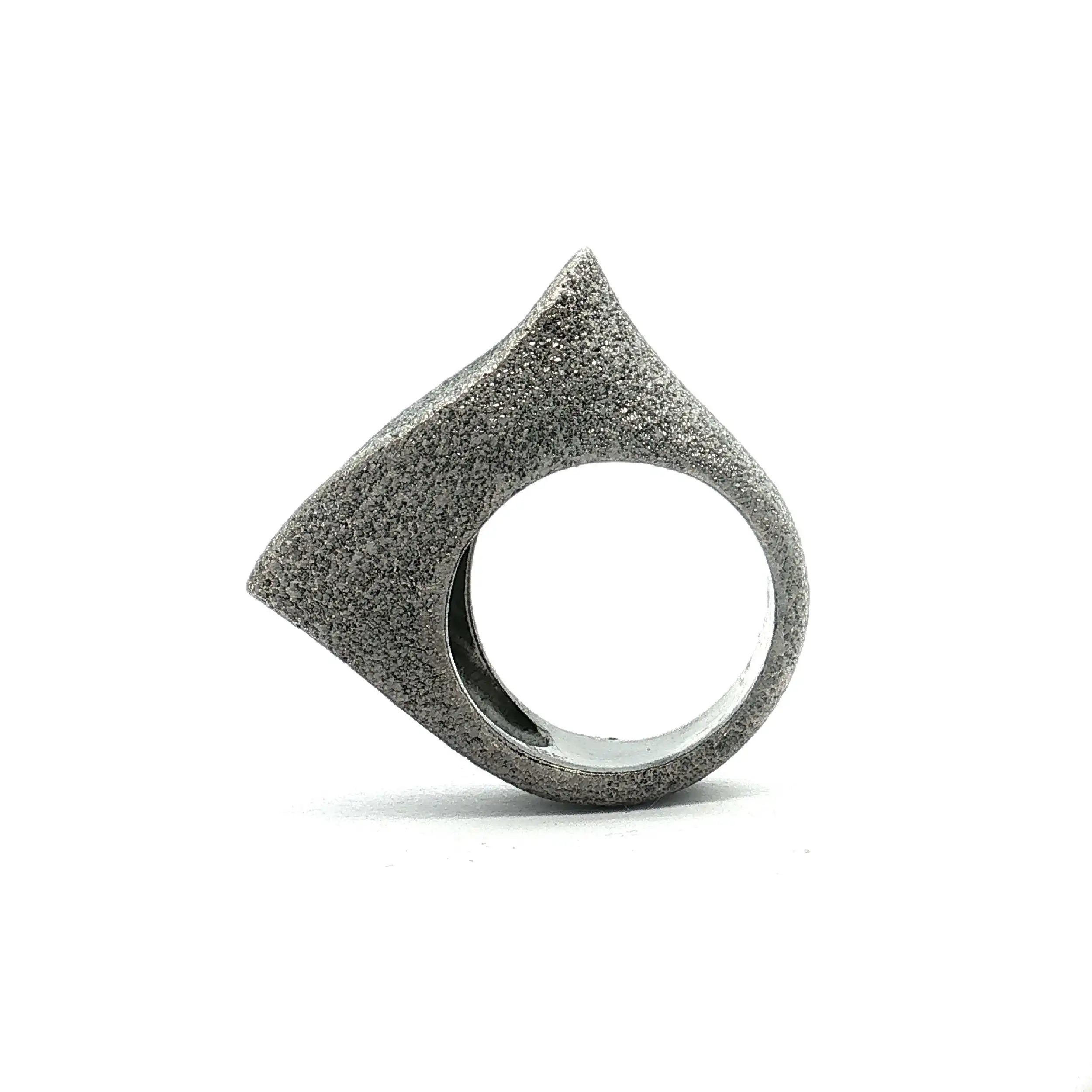 Ring Silber geschwärzt gehämmert