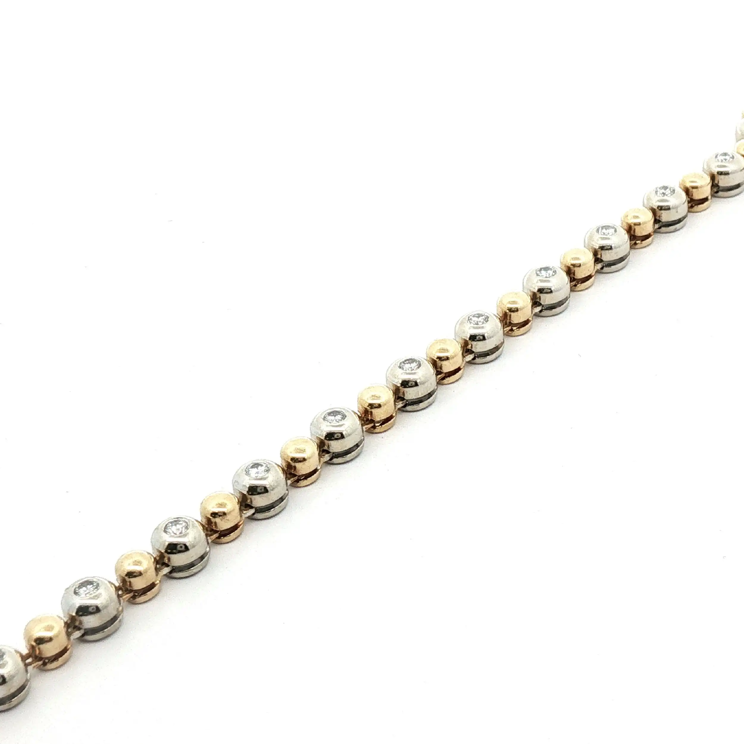 Tenissarmband Bicolor mit Brillanten