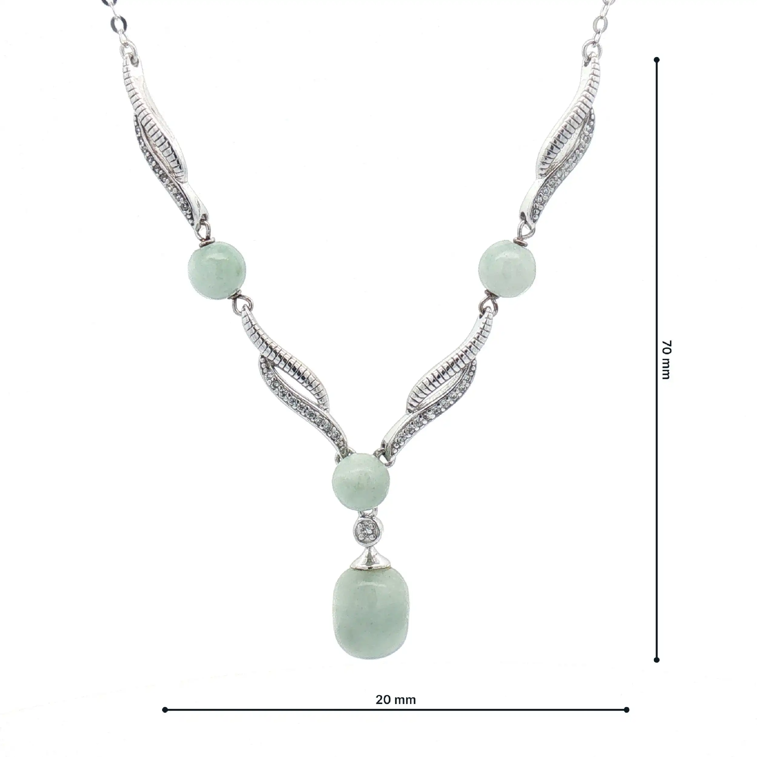 Silbercollier mit Farbsteinen und Zirkonia