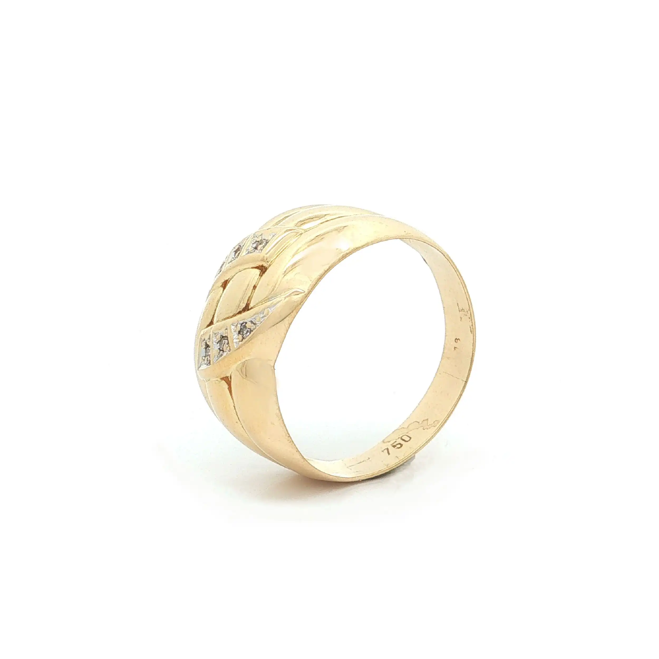 Ring Gelbgold mit Diamanten