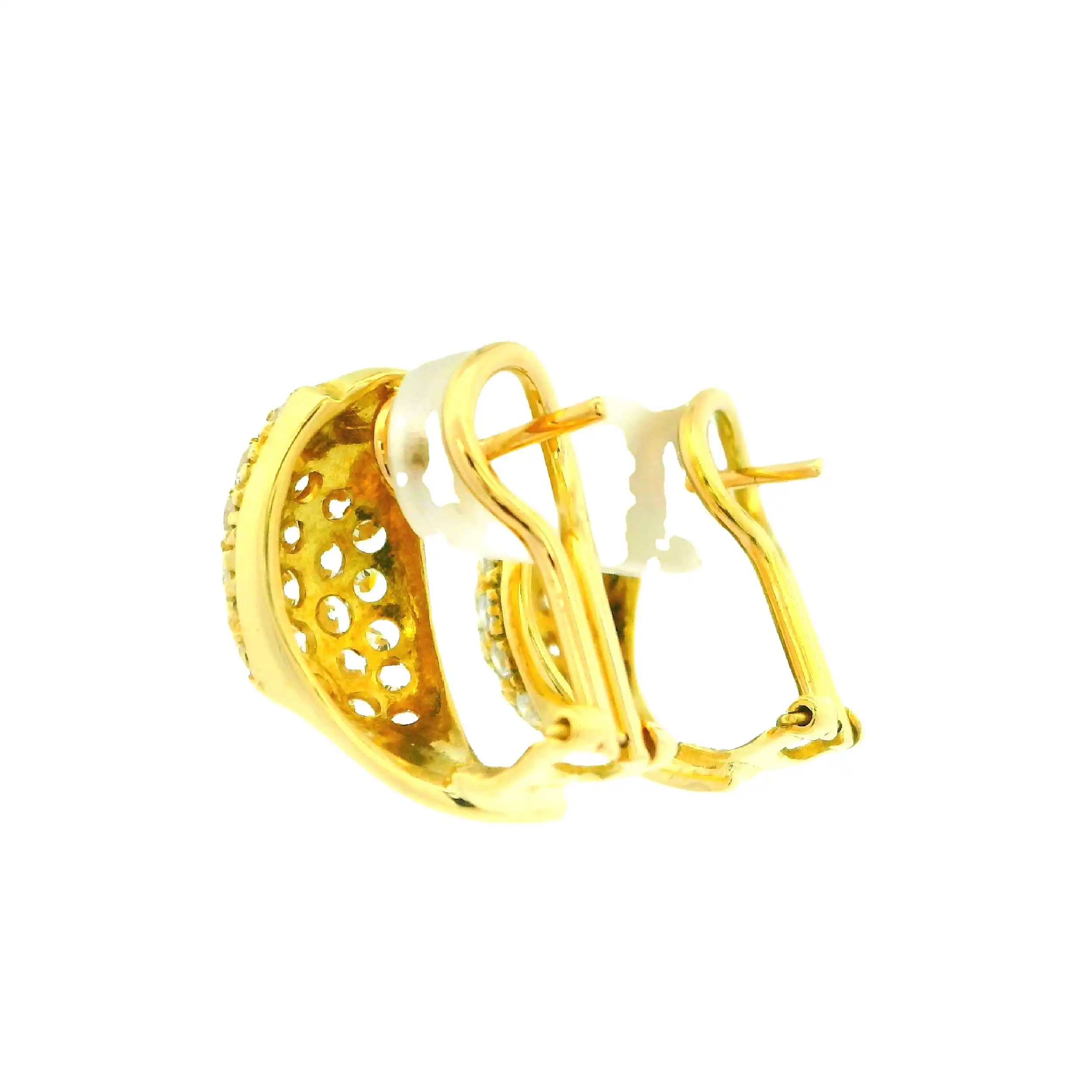 Ohrclips Gelbgold mit Zirkonia Ohrclips Gelbgold mit Zirkonia