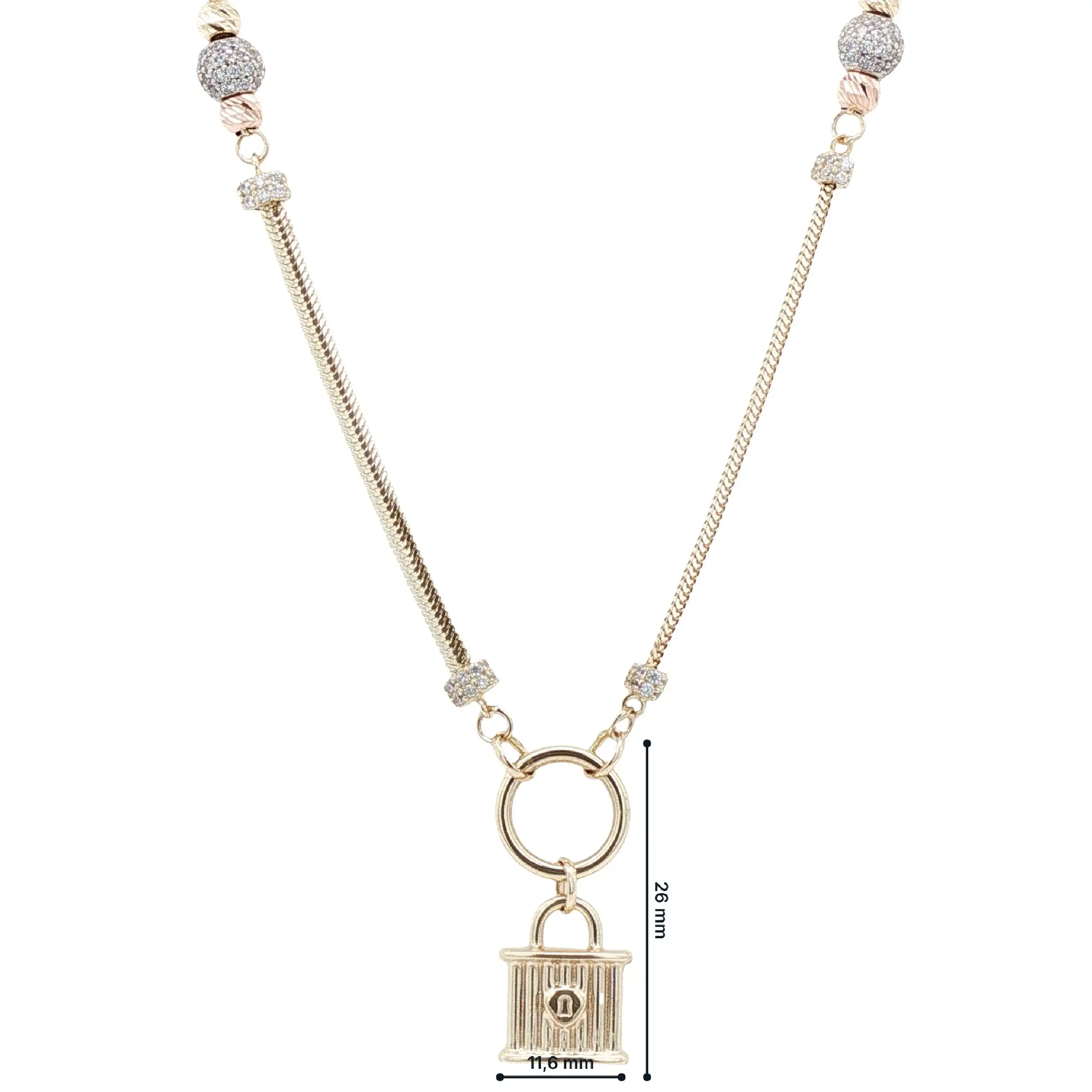 Collier Tricolor mit Zirkonia
