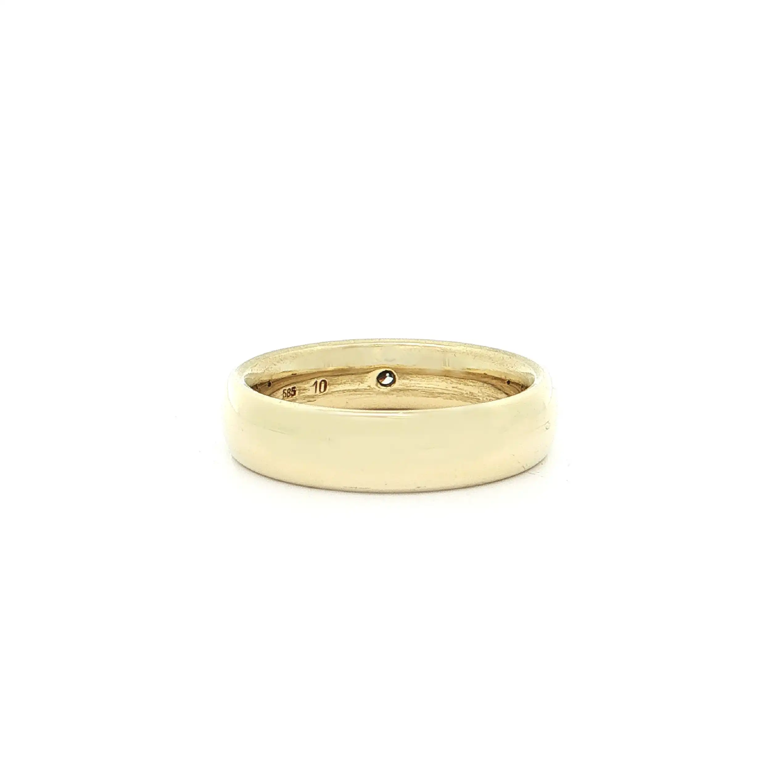 Trauring Gelbgold mit Brillant