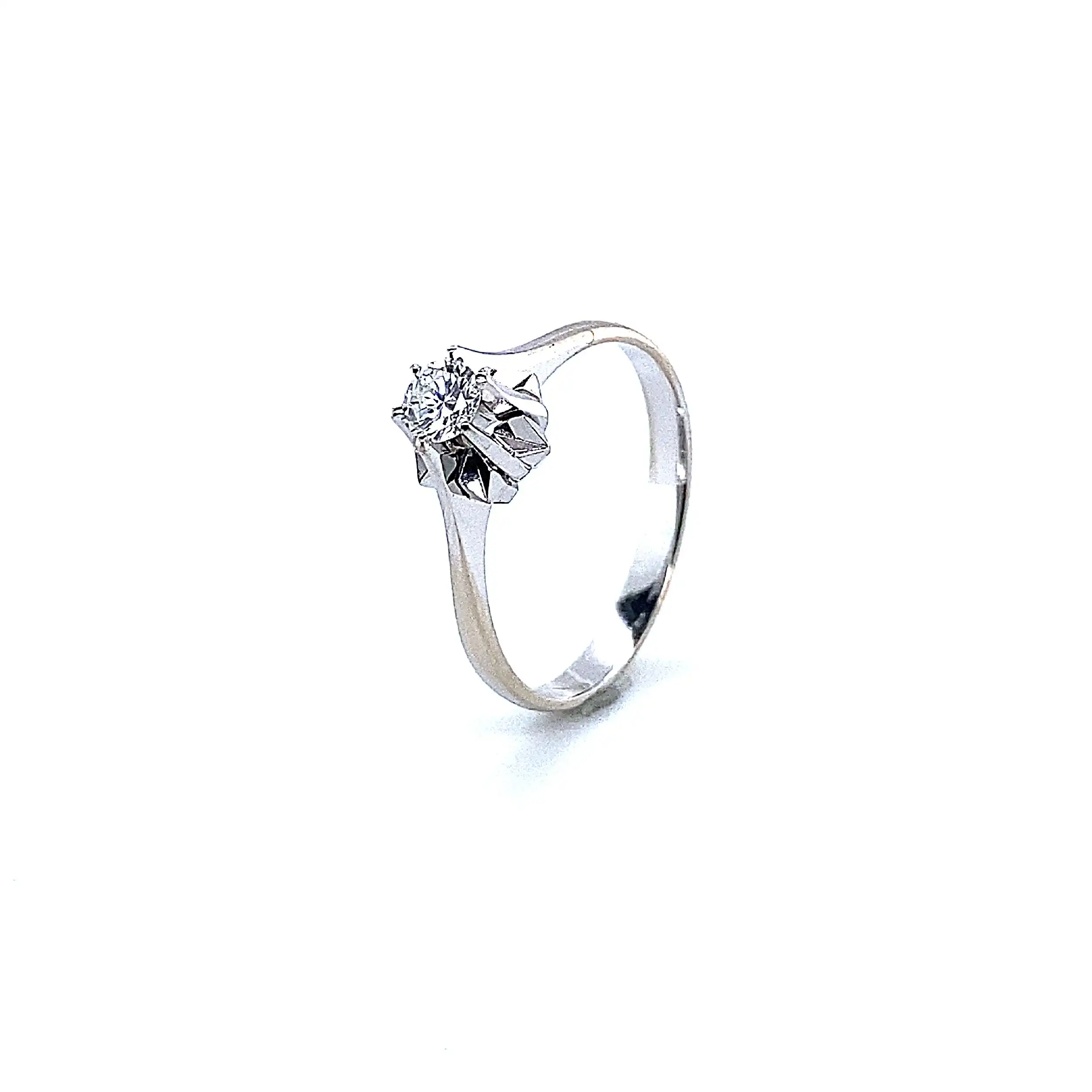 Ring Weißgold mit Brillant Ring Weißgold mit Brillant