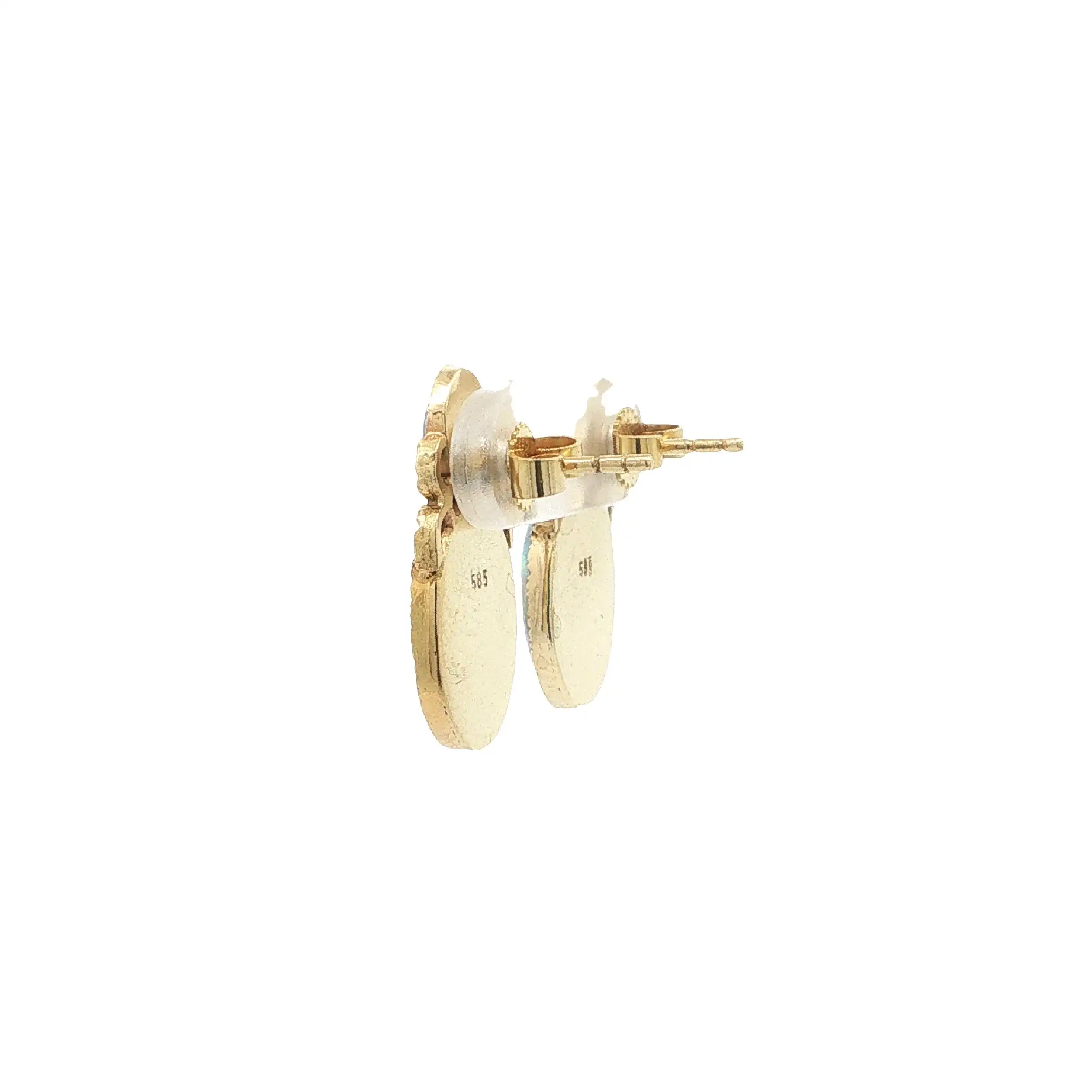 Ohrstecker Gelbgold mit Opaldubletten