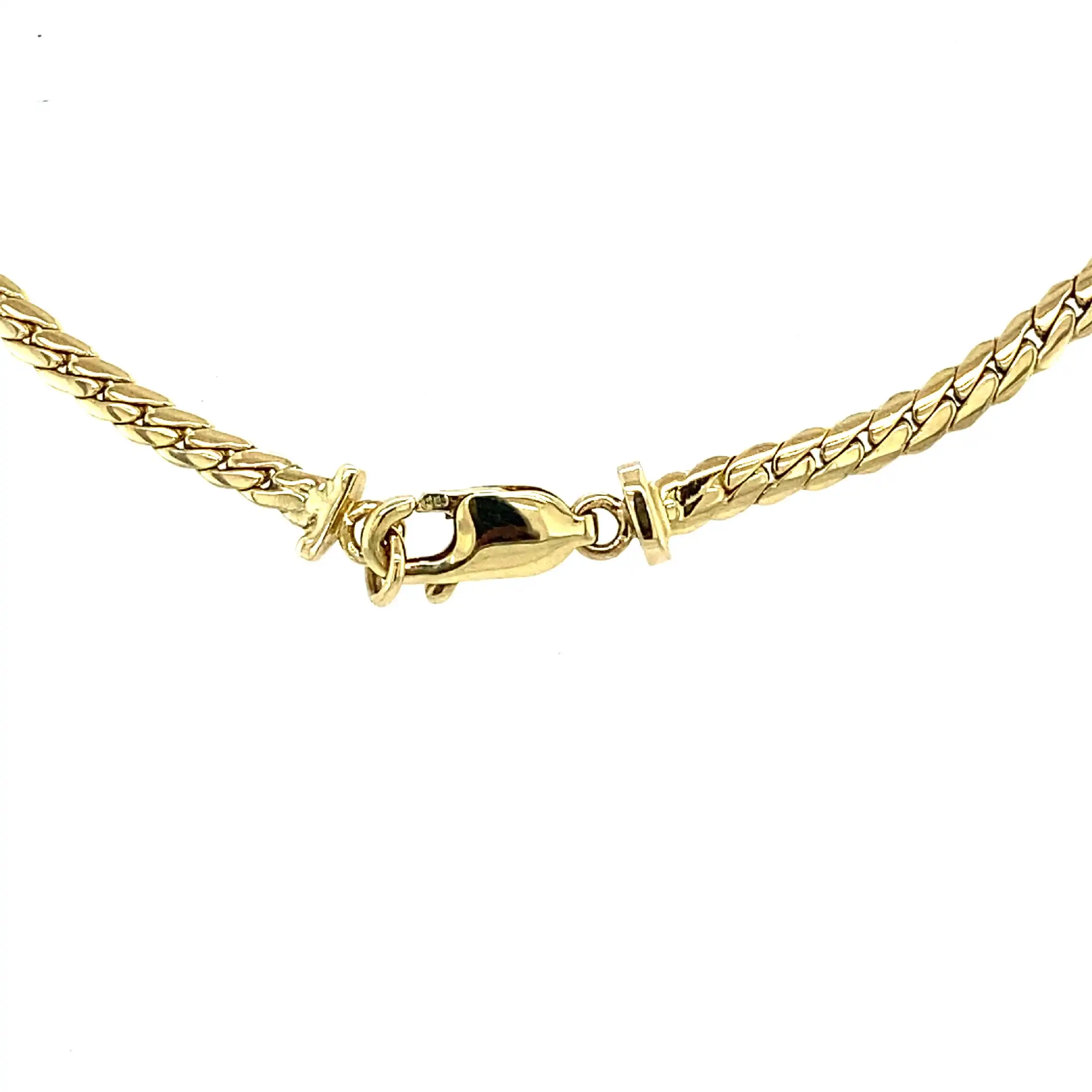 Collier Gelbgold mit Granat und Diamanten Collier Gelbgold mit Granat und Diamanten