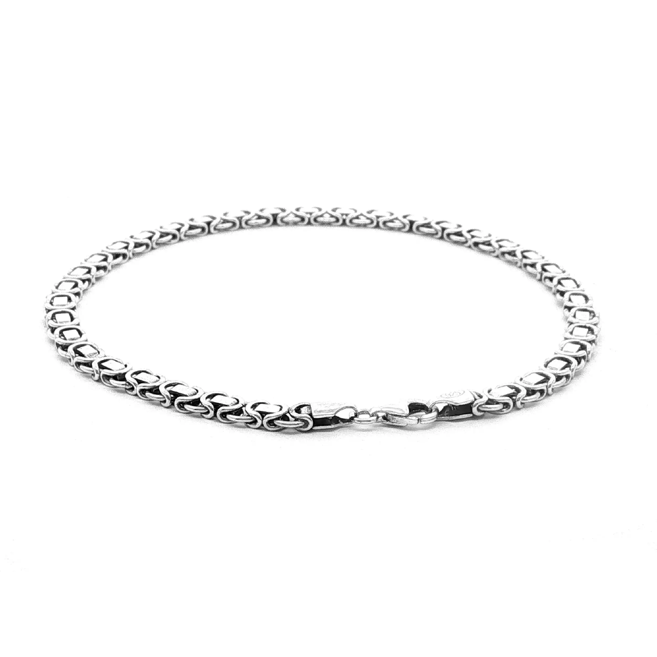 Königskettenarmband Silber flach