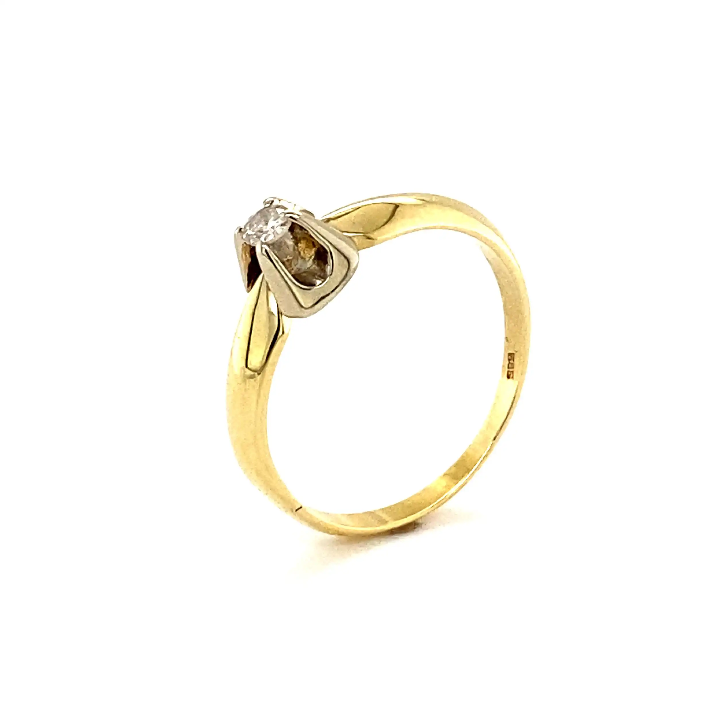 Ring Bicolor mit Brillant Ring Bicolor mit Brillant