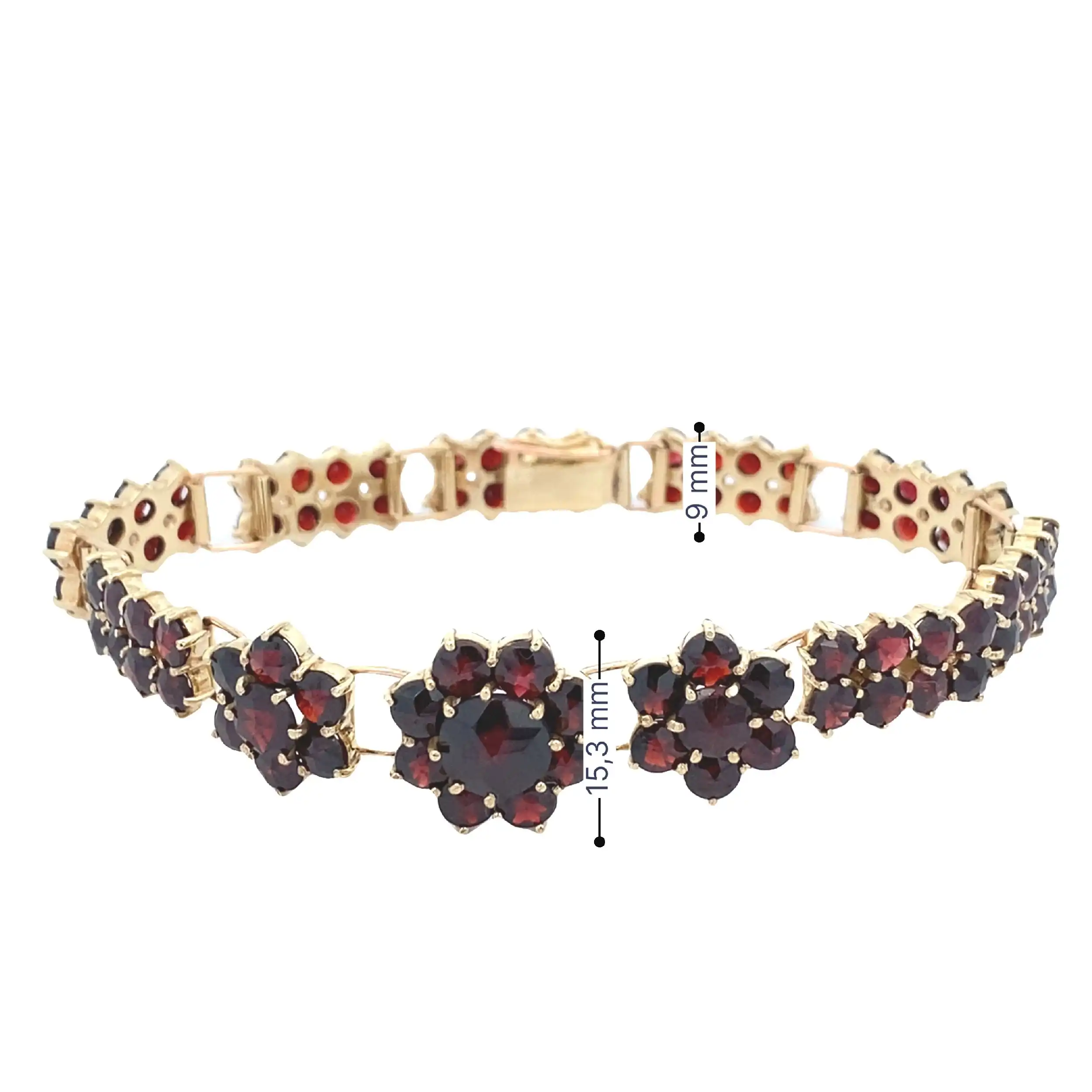 Armband Gelbgold mit Granat Armband Gelbgold mit Granat