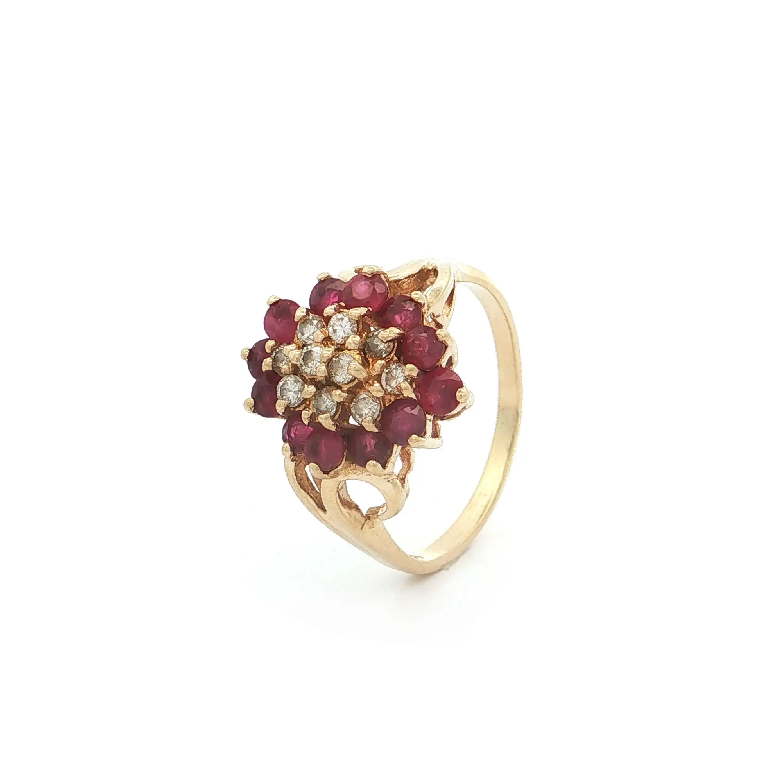Ring Gelbgold mit Rubinen und Brillanten Ring Gelbgold mit Rubinen und Brillanten