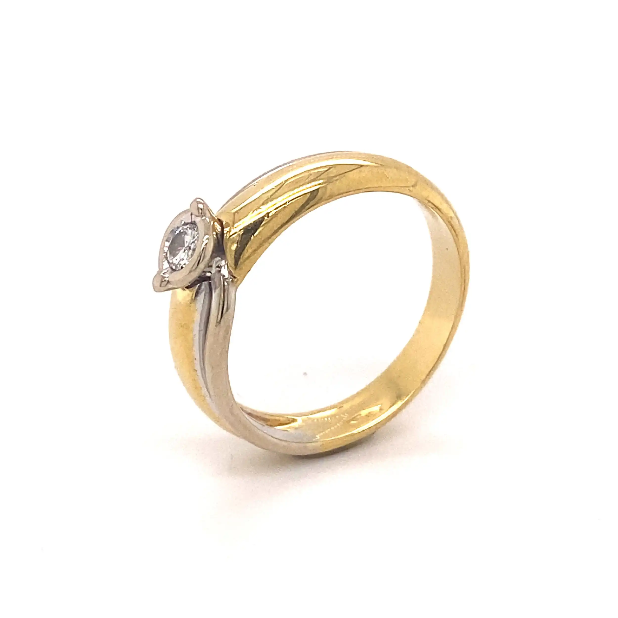 Ring Bicolor mit Brillant Ring Bicolor mit Brillant