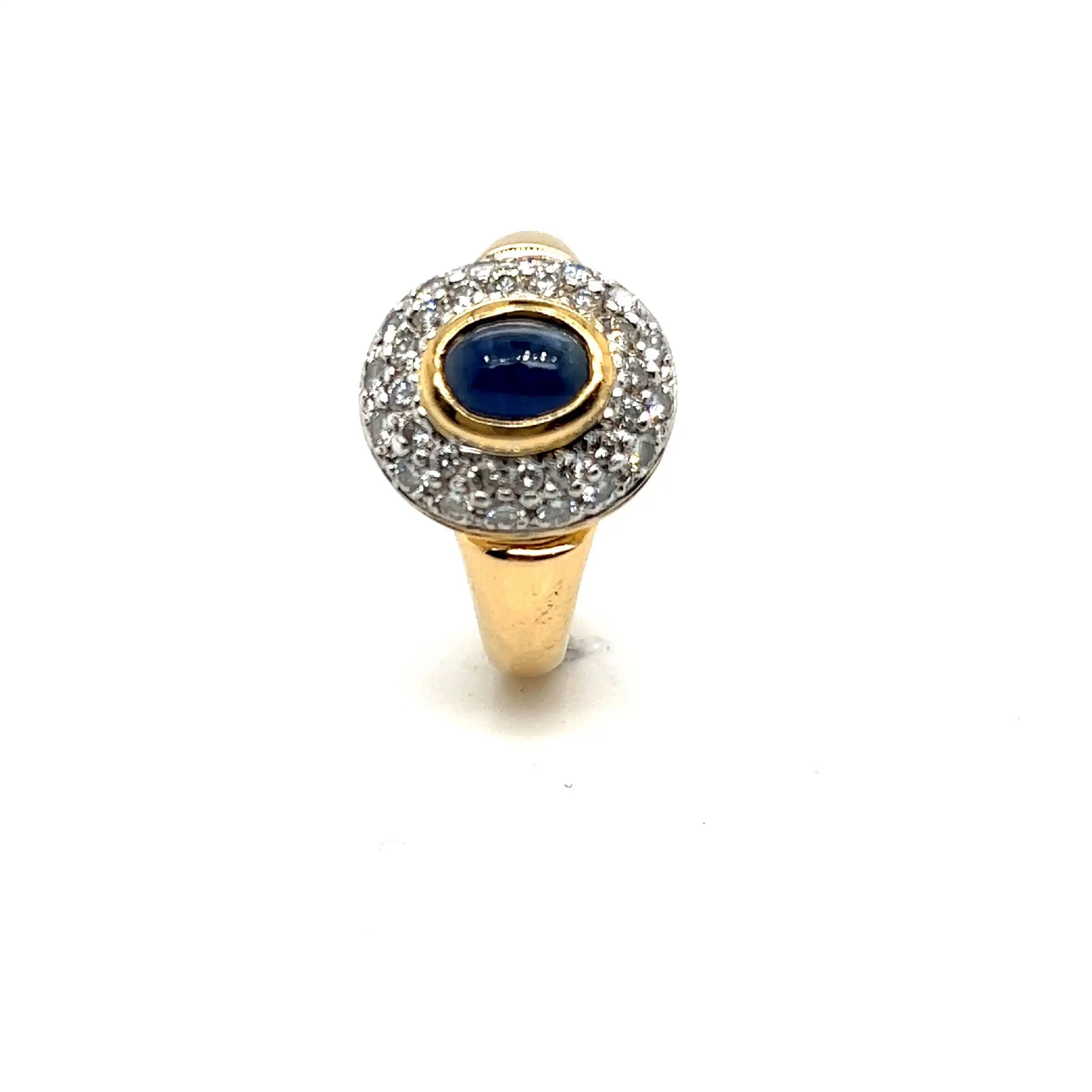 Ring mit Brillanten und Cabochon