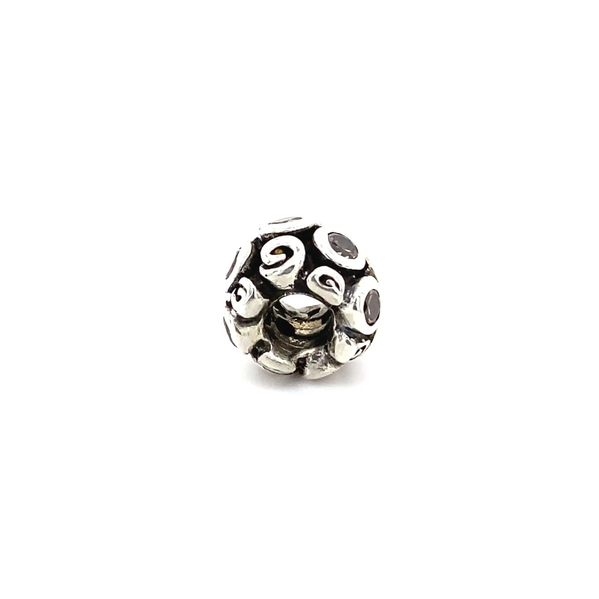 Silberanhänger Pandora Charm - Sternenwirbel mit braunen Zirkonia Silberanhänger Pandora Charm - Sternenwirbel mit braunen Zirkonia
