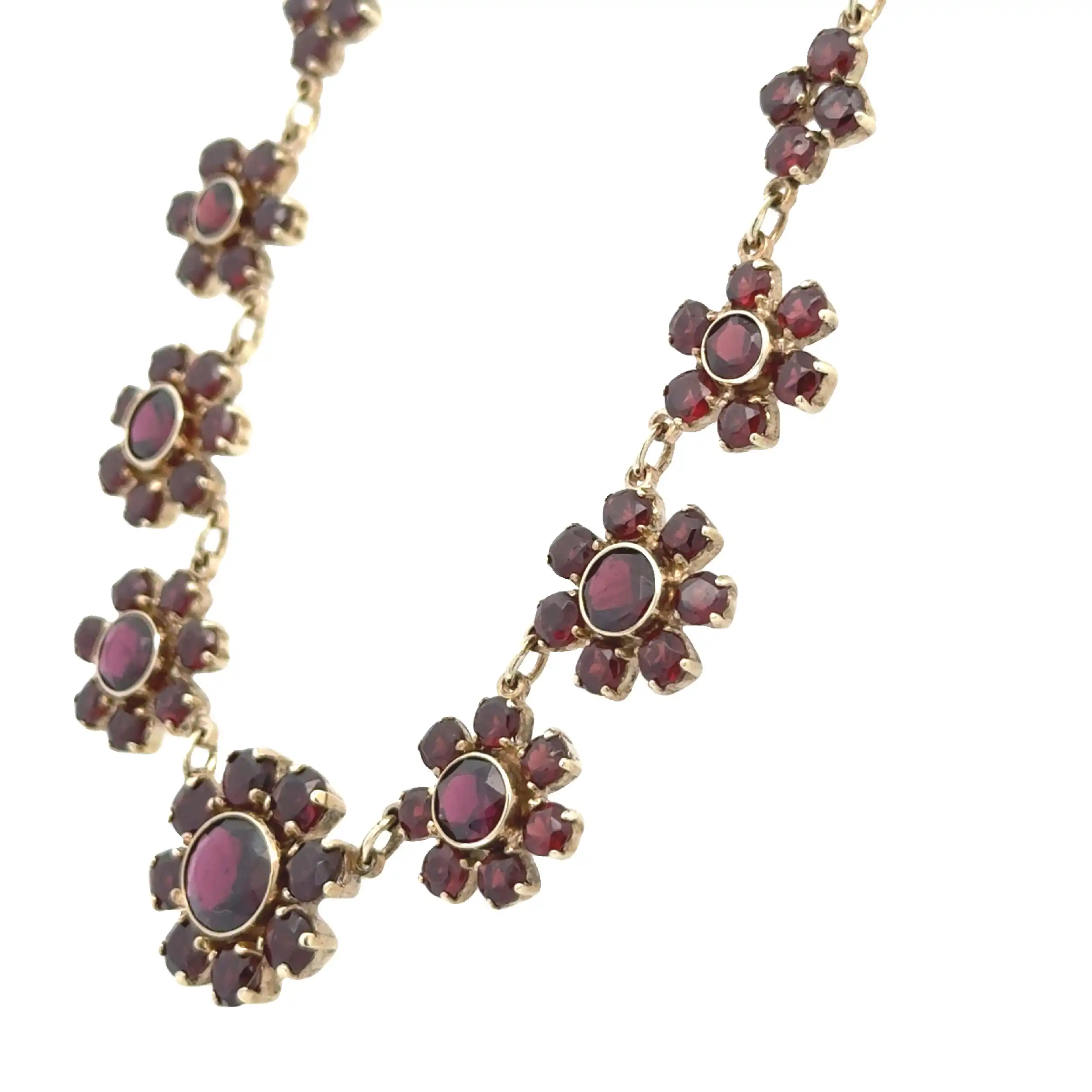 Collier Gelbgold mit Granat Collier Gelbgold mit Granat