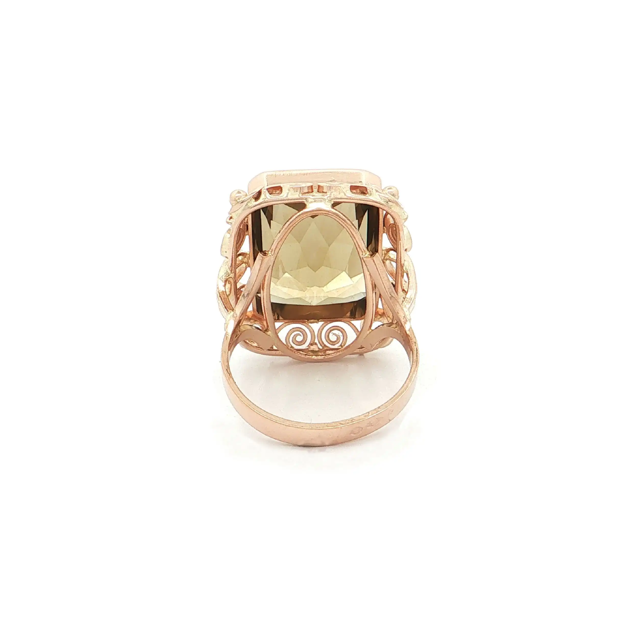 Ring Roségold mit Rauch-Citrin