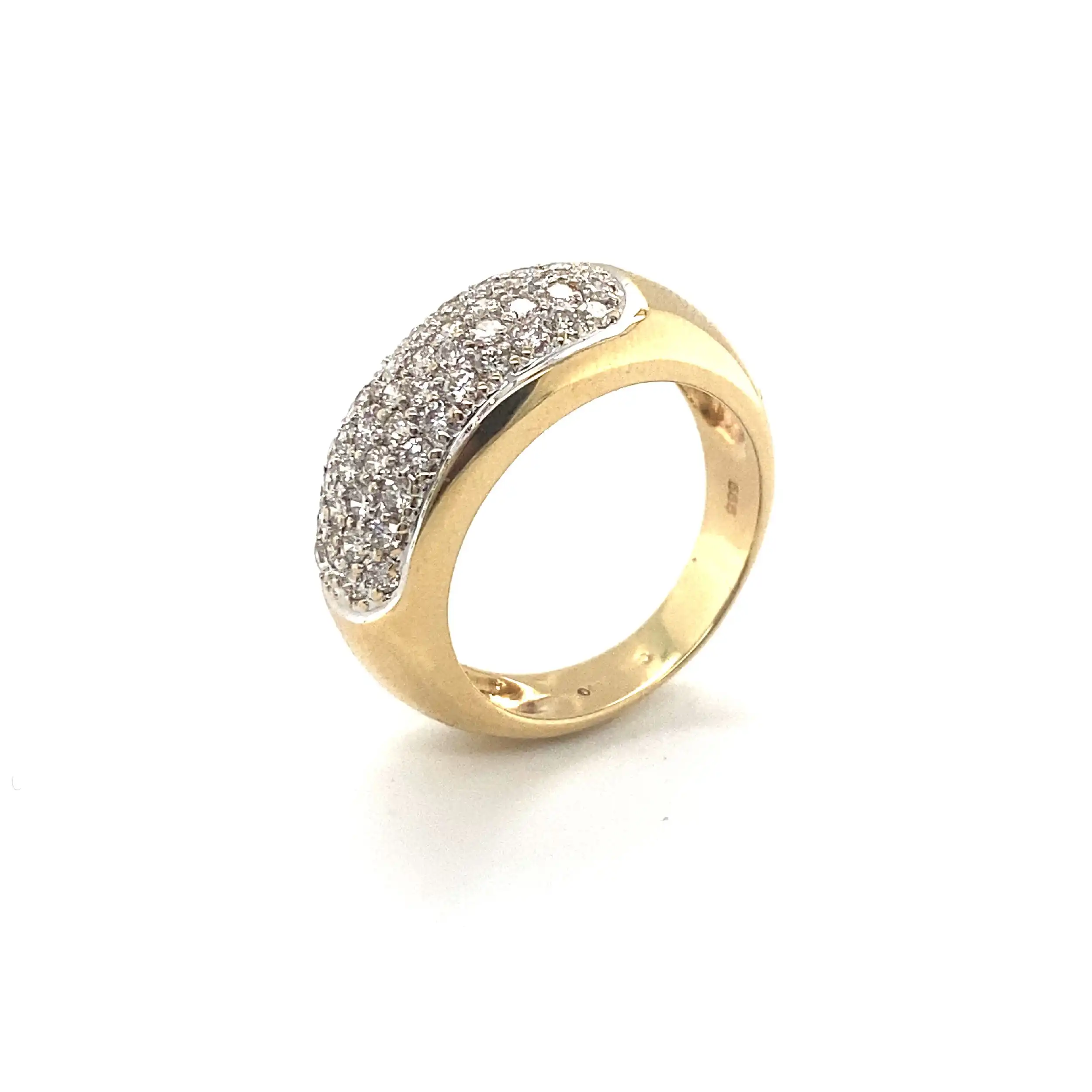 Ring Gelbgold mit Brillanten - graviert mit 1,00ct. Ring Gelbgold mit Brillanten - graviert mit 1,00ct.