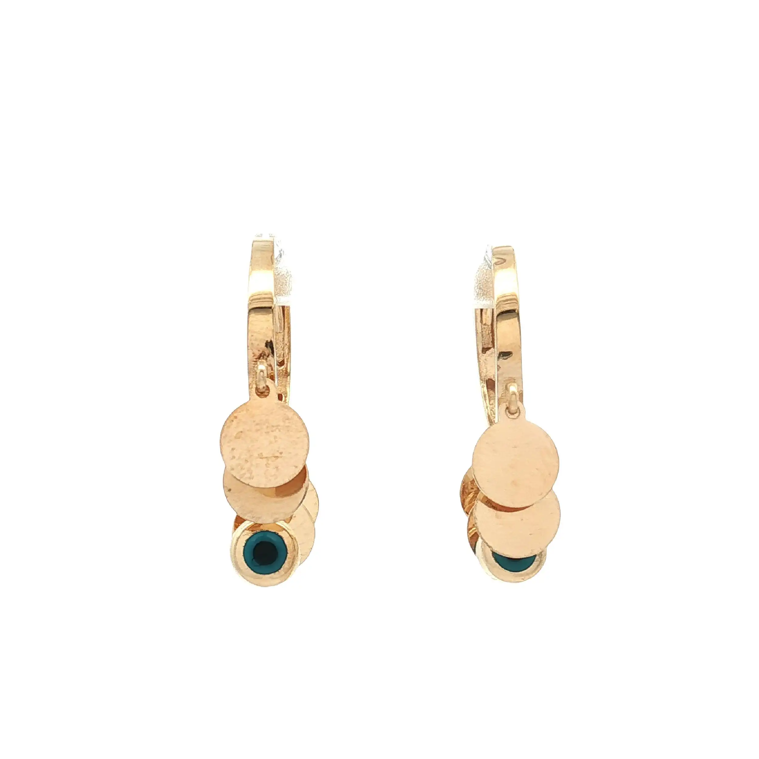 Paar Creolen Gelbgold mit Augen Paar Creolen Gelbgold mit Augen