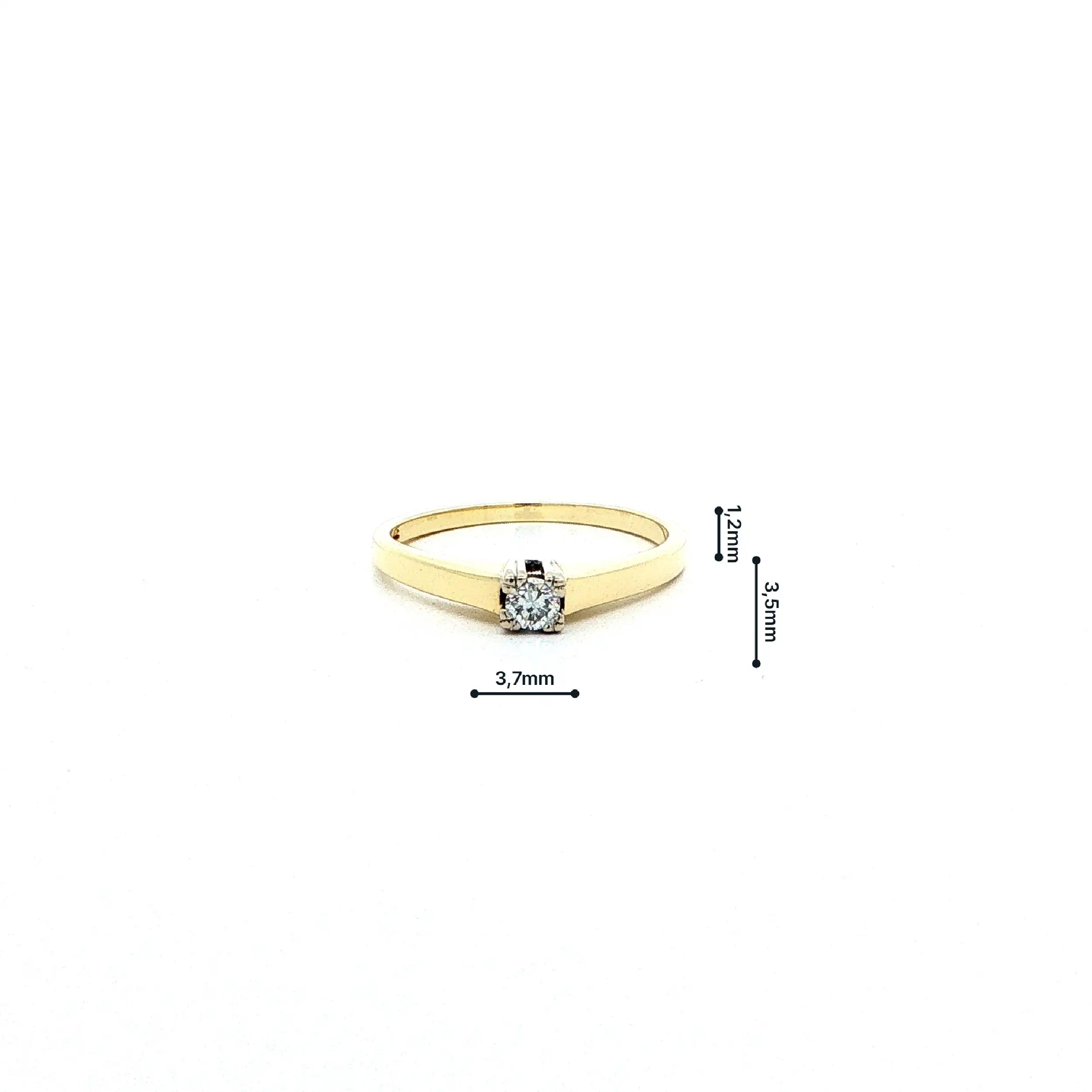 Ring Gelbgold mit Brillant Ring Gelbgold mit Brillant