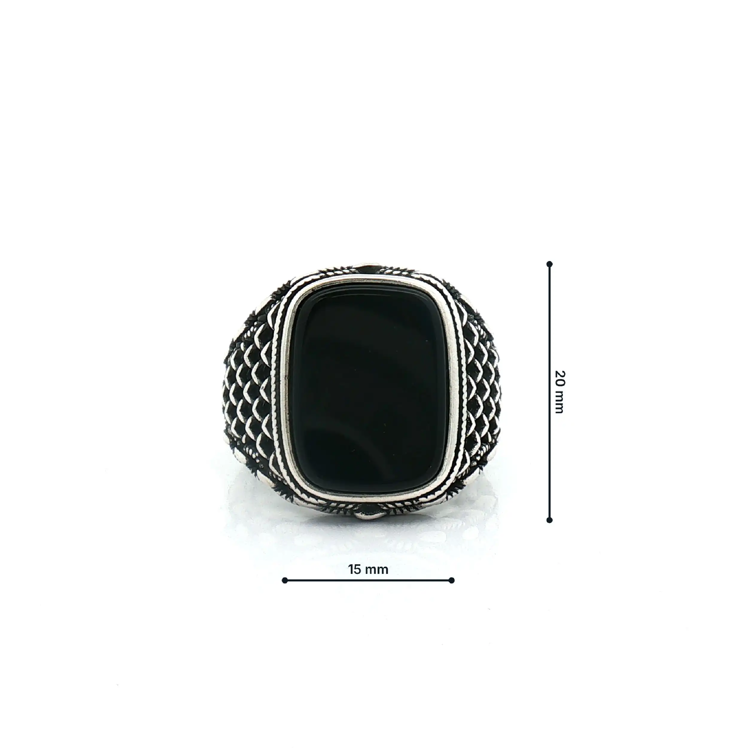 Ring Silber mit Onyx
