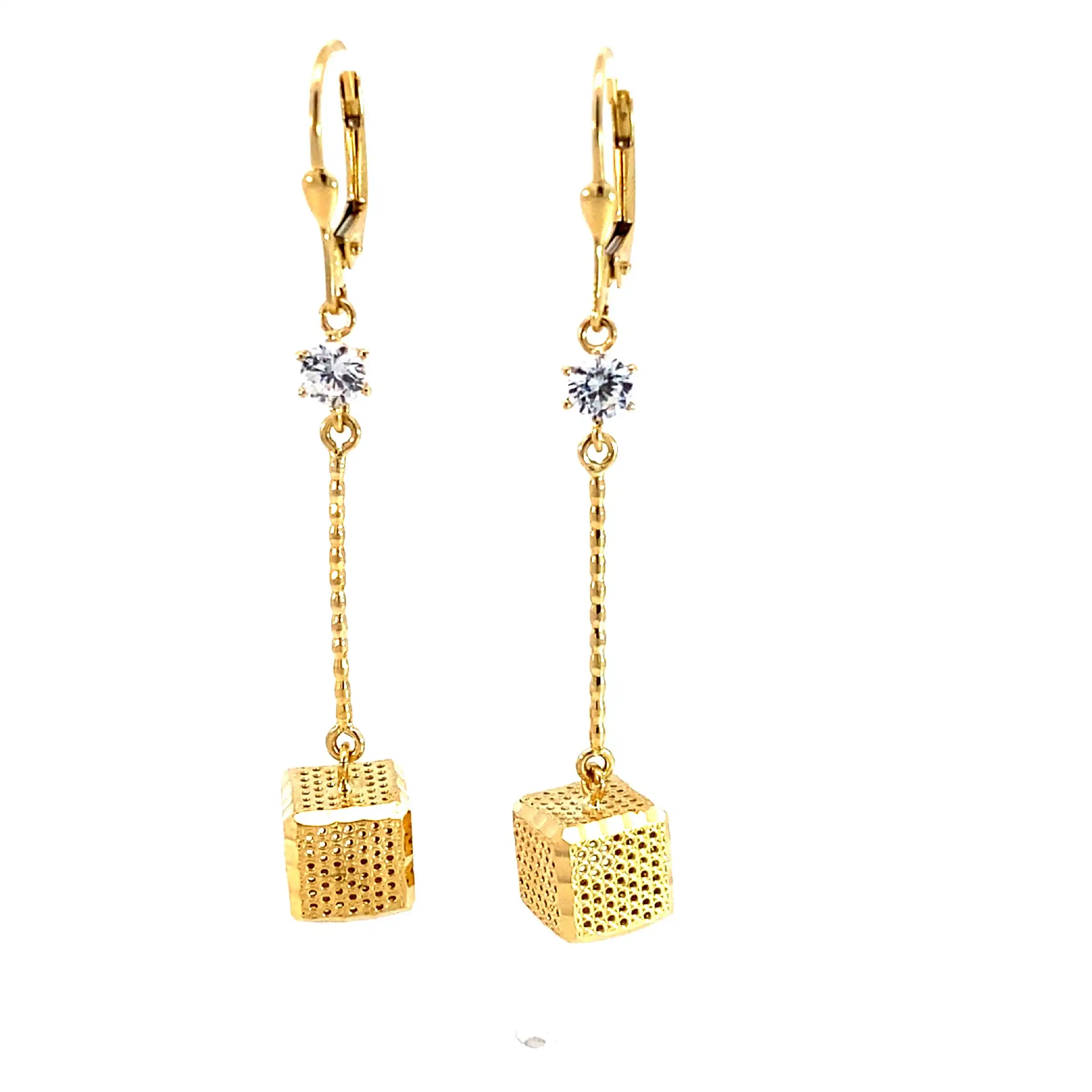 Ohrhänger Gelbgold mit Zirkonia Ohrhänger Gelbgold mit Zirkonia