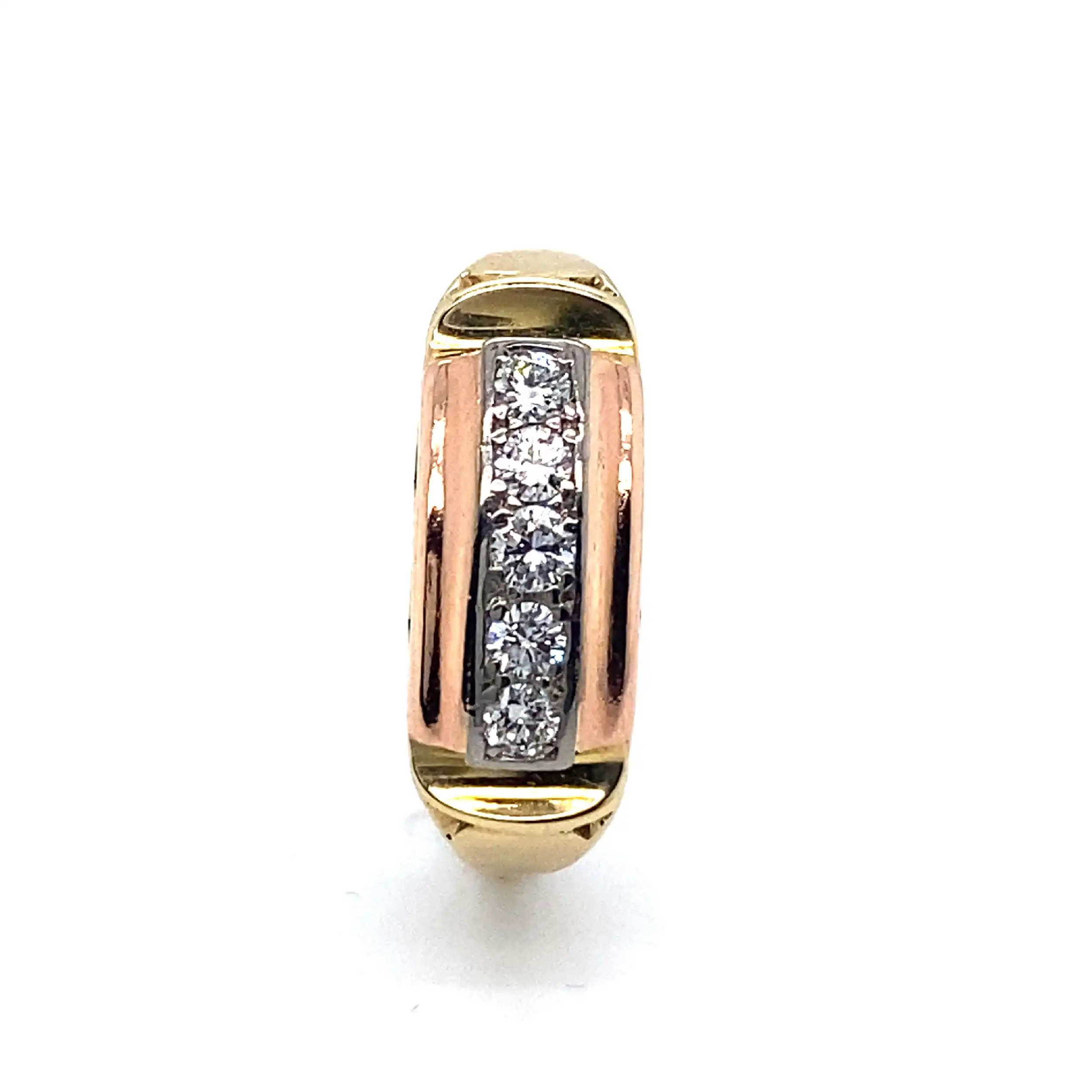 Ring Tricolor mit Brillanten ca. 0,20ct Ring Tricolor mit Brillanten ca. 0,20ct