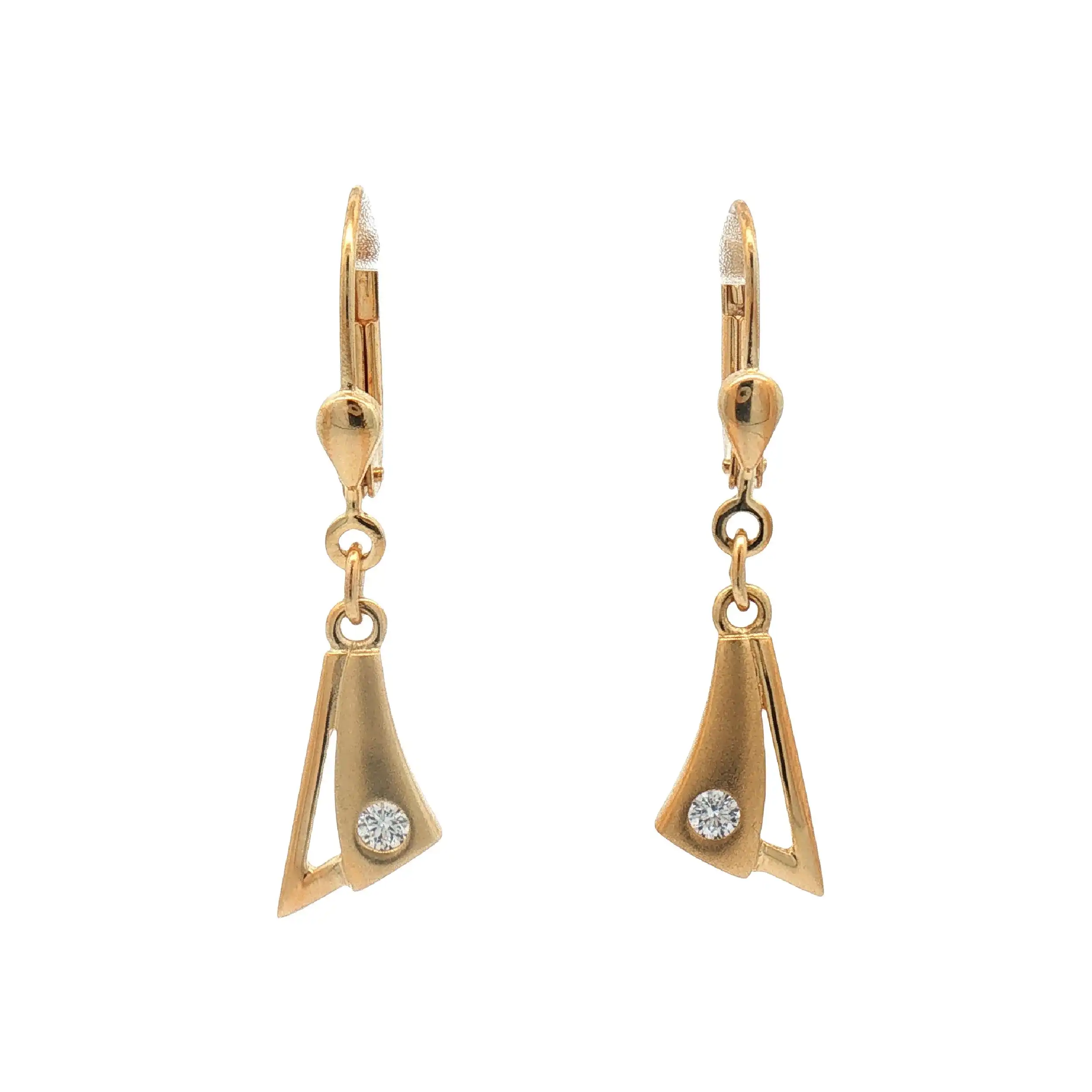 Ohrhänger Gelbgold mit Zirkonia Ohrhänger Gelbgold mit Zirkonia