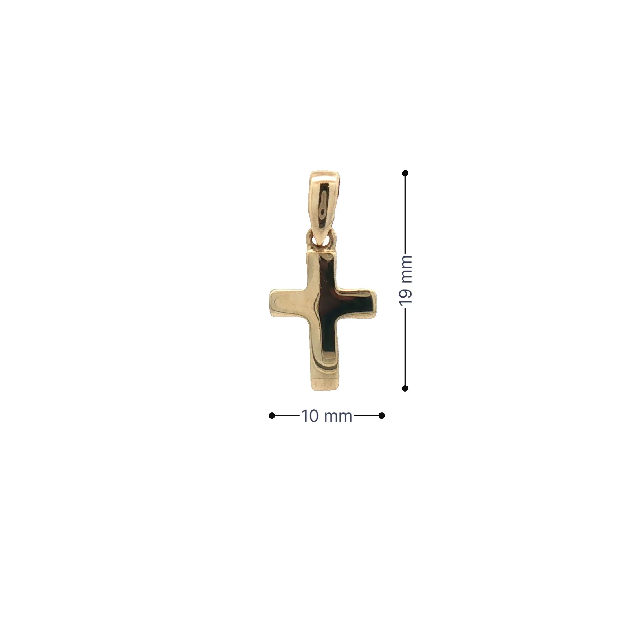 Kreuzanhänger Gelbgold
