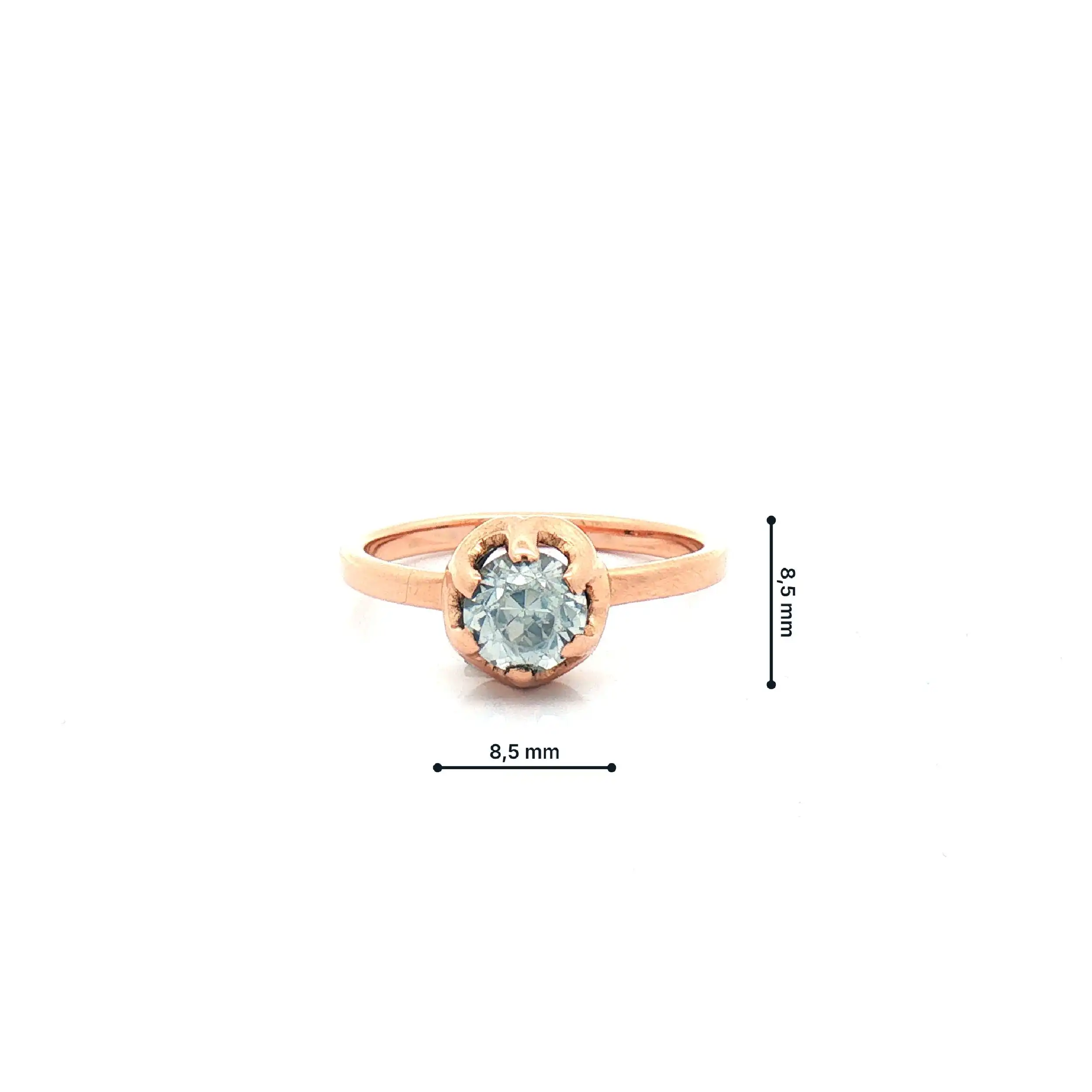 Ring Rotgold mit Zirkonia
