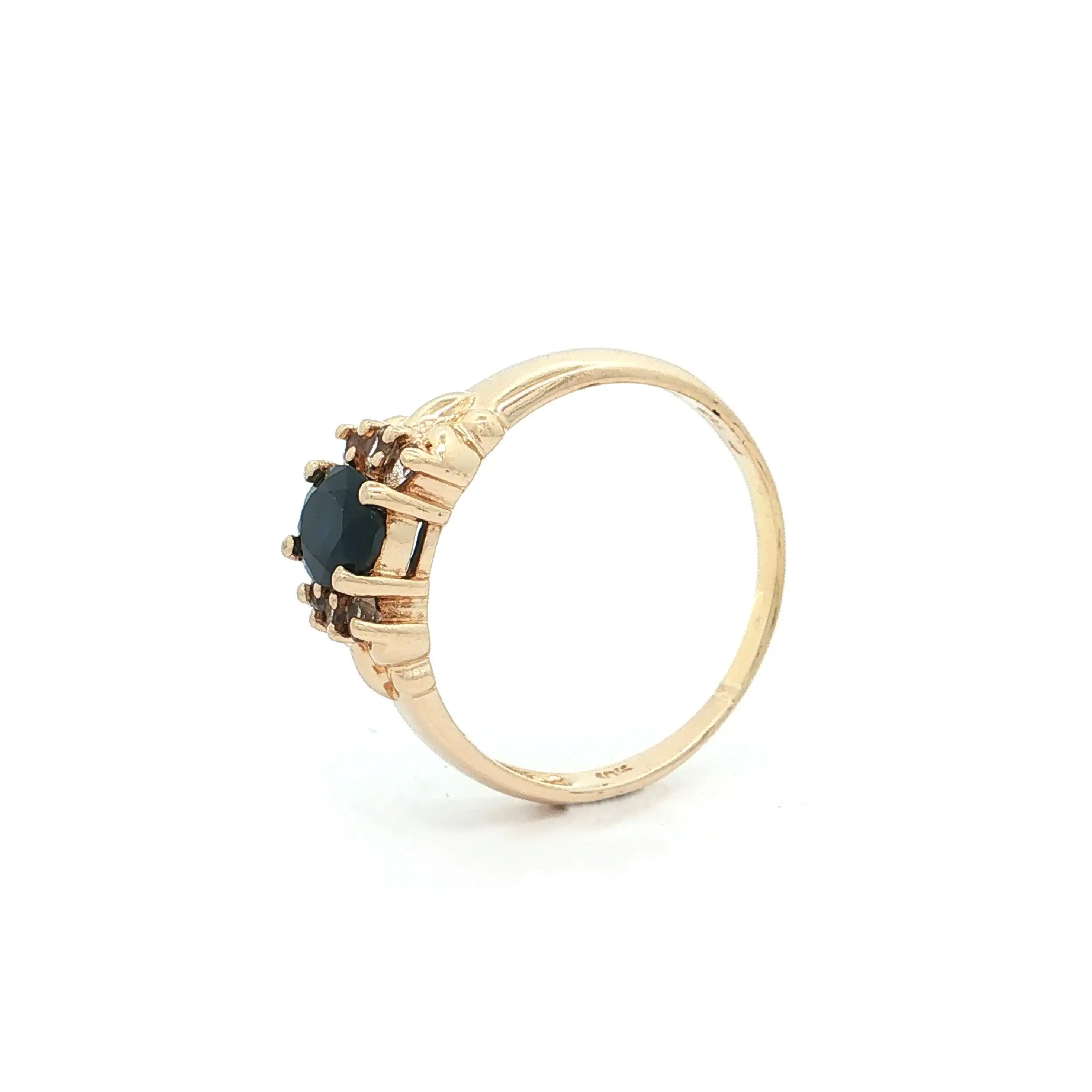 Ring Gelbgold mit weißen und blauen Saphiren Ring Gelbgold mit weißen und blauen Saphiren