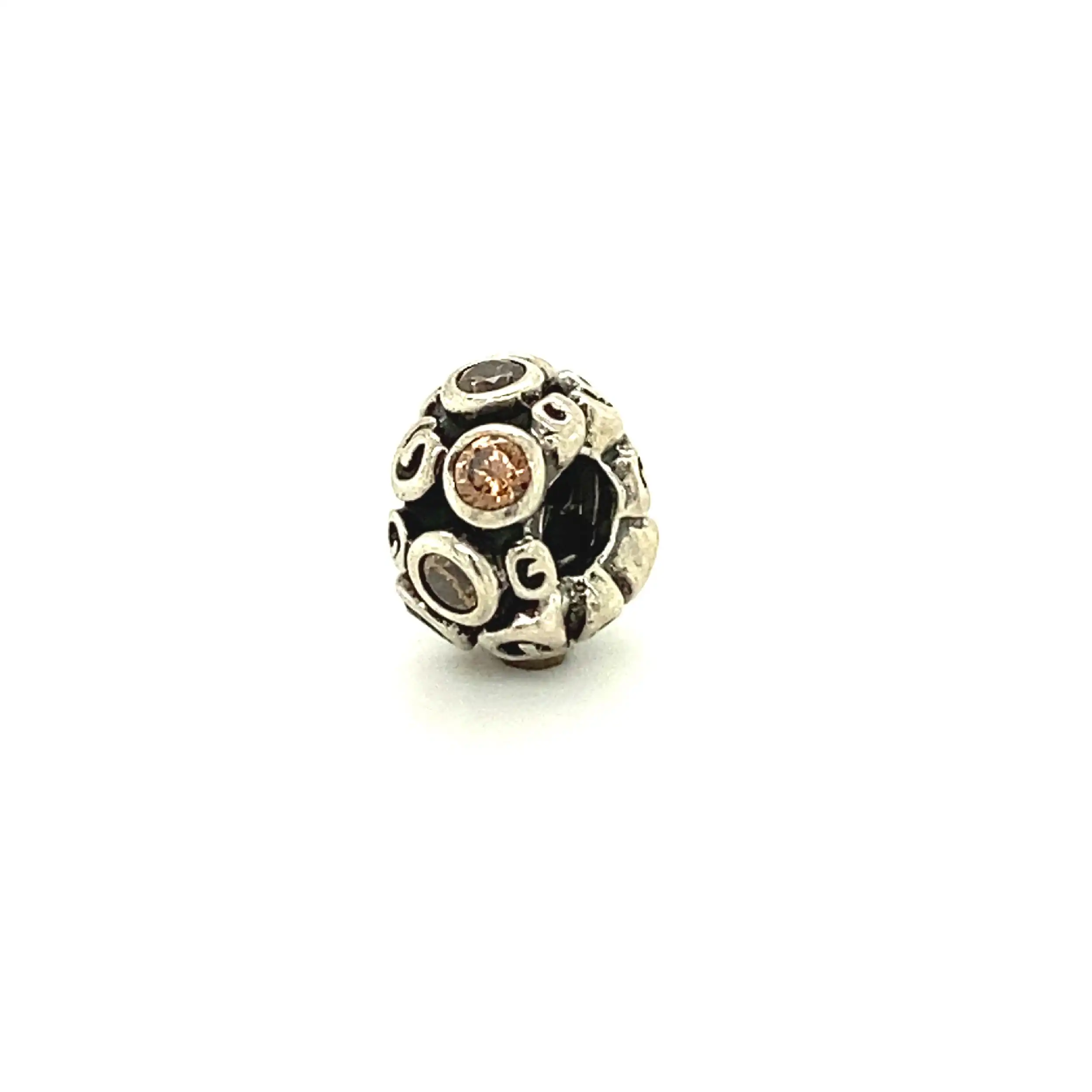 Silberanhänger Pandora - Charm Sternenwirbel mit braunen Zirkonia Silberanhänger Pandora - Charm Sternenwirbel mit braunen Zirkonia