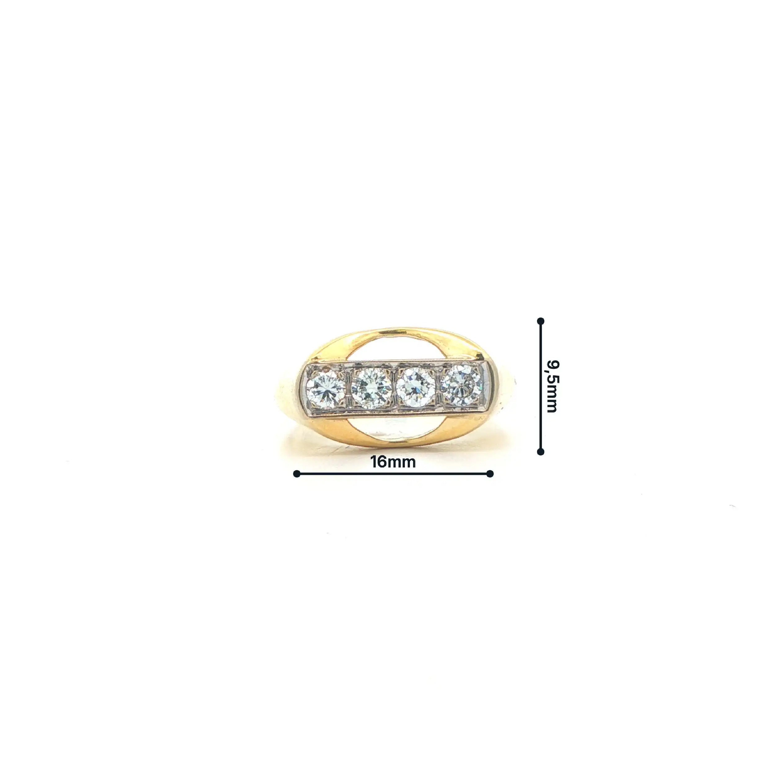 Ring Bicolor mit Brillanten