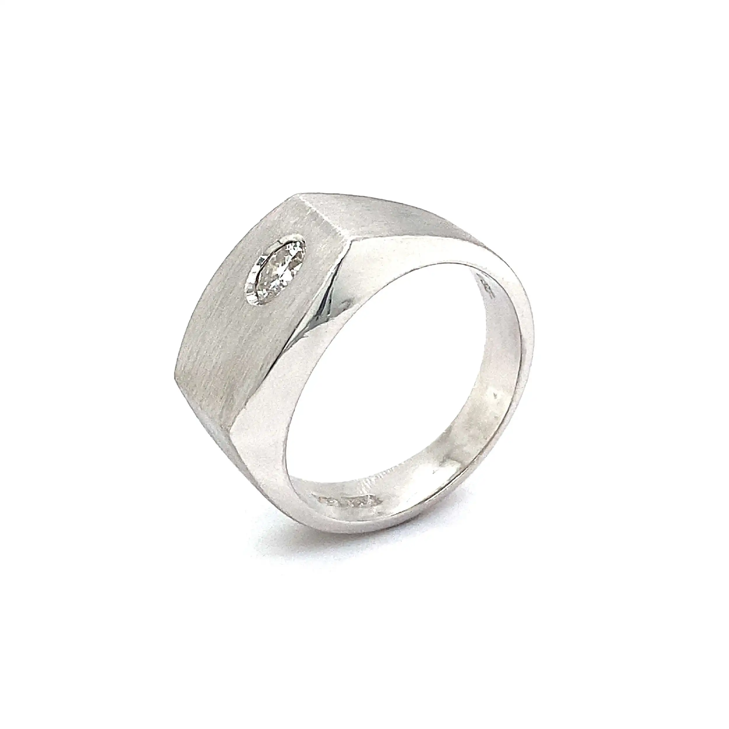 Ring Weißgold mit Brillant Ring Weißgold mit Brillant