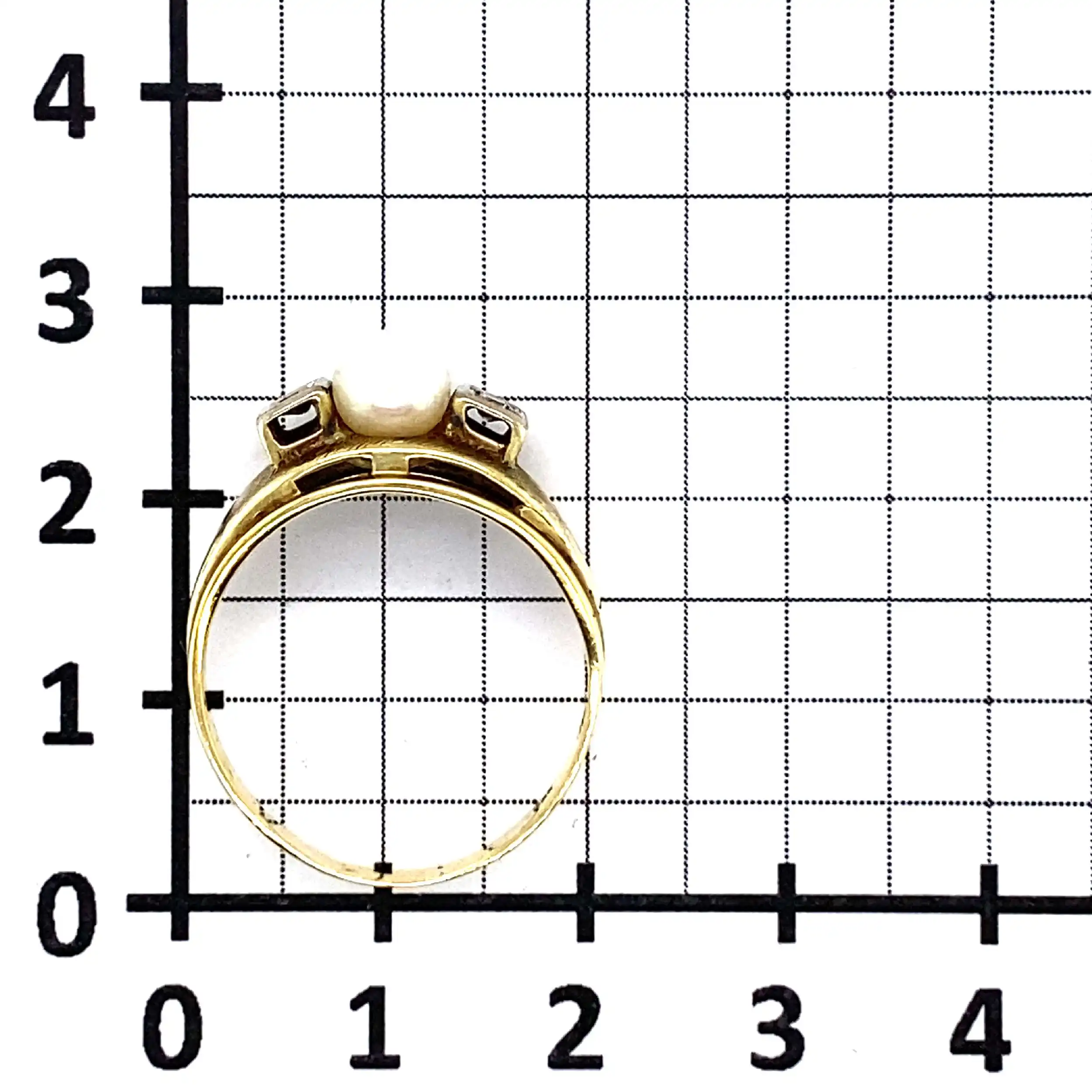 Ring Gelbgold mit Perle & Diamanten Ring Gelbgold mit Perle & Diamanten