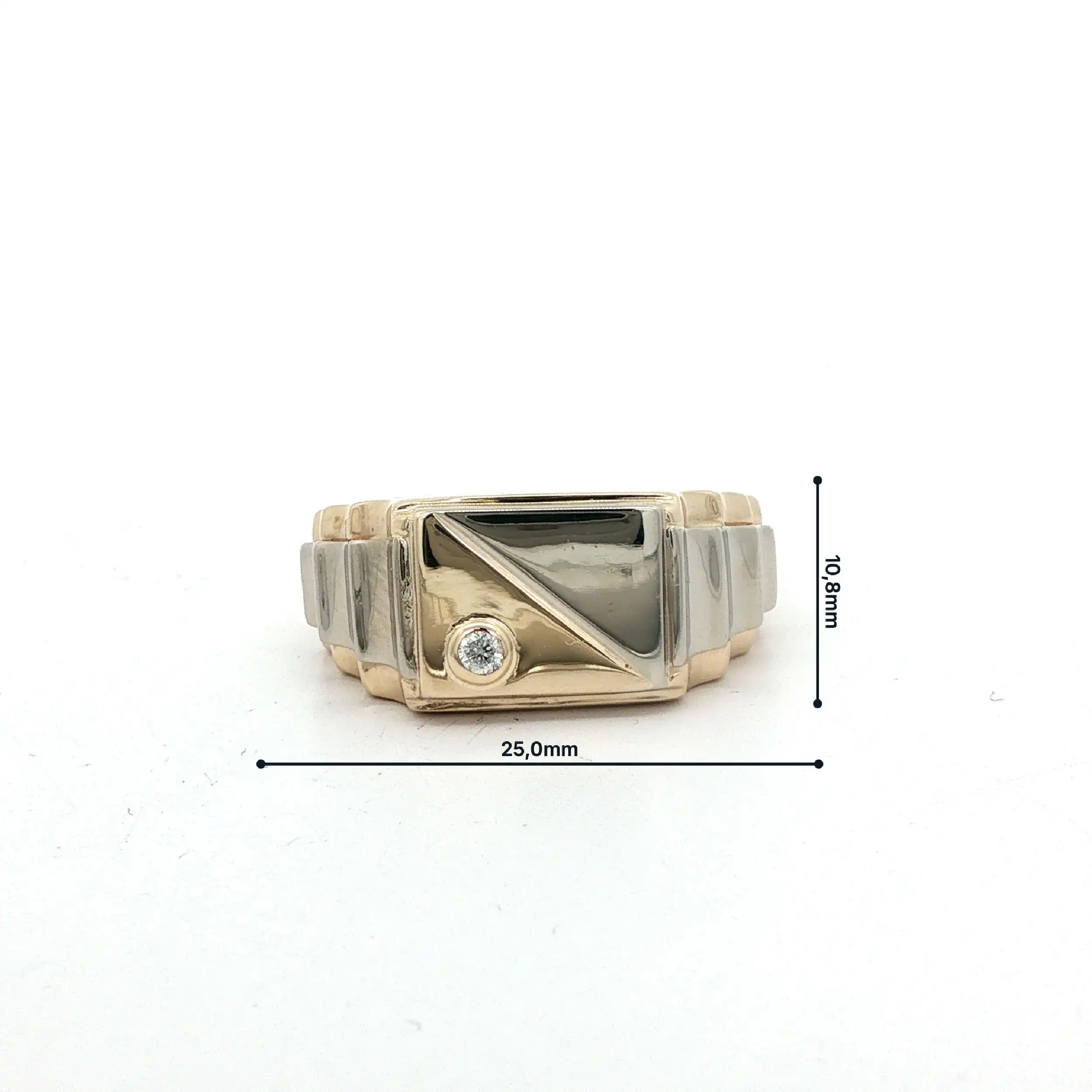 Ring Bicolor mit Zirkonia Ring Bicolor mit Zirkonia