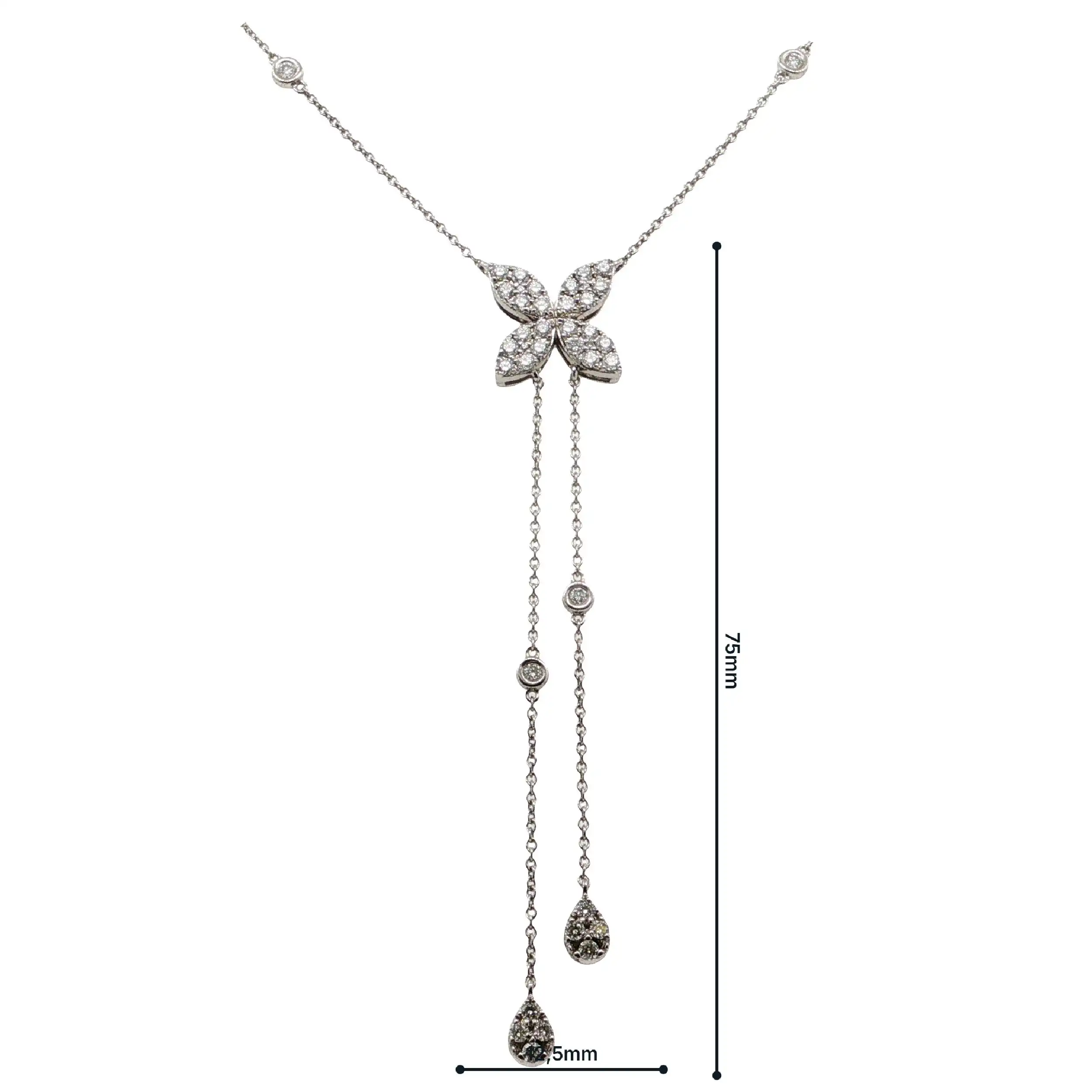 Collier Weißgold mit Brillanten 0,94ct. TW/SI