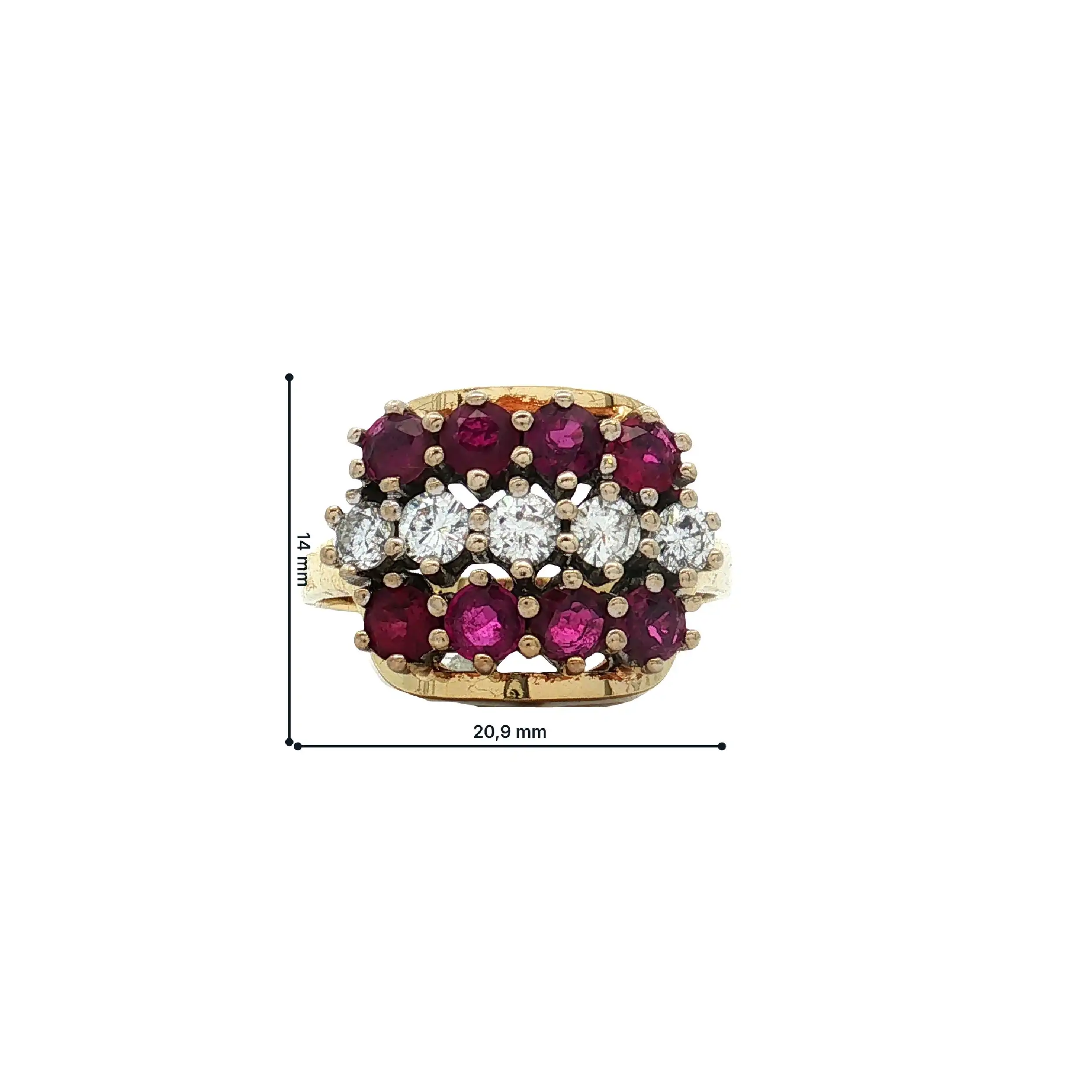 Ring Gelbgold mit Brillanten und Rubinen Ring Gelbgold mit Brillanten und Rubinen