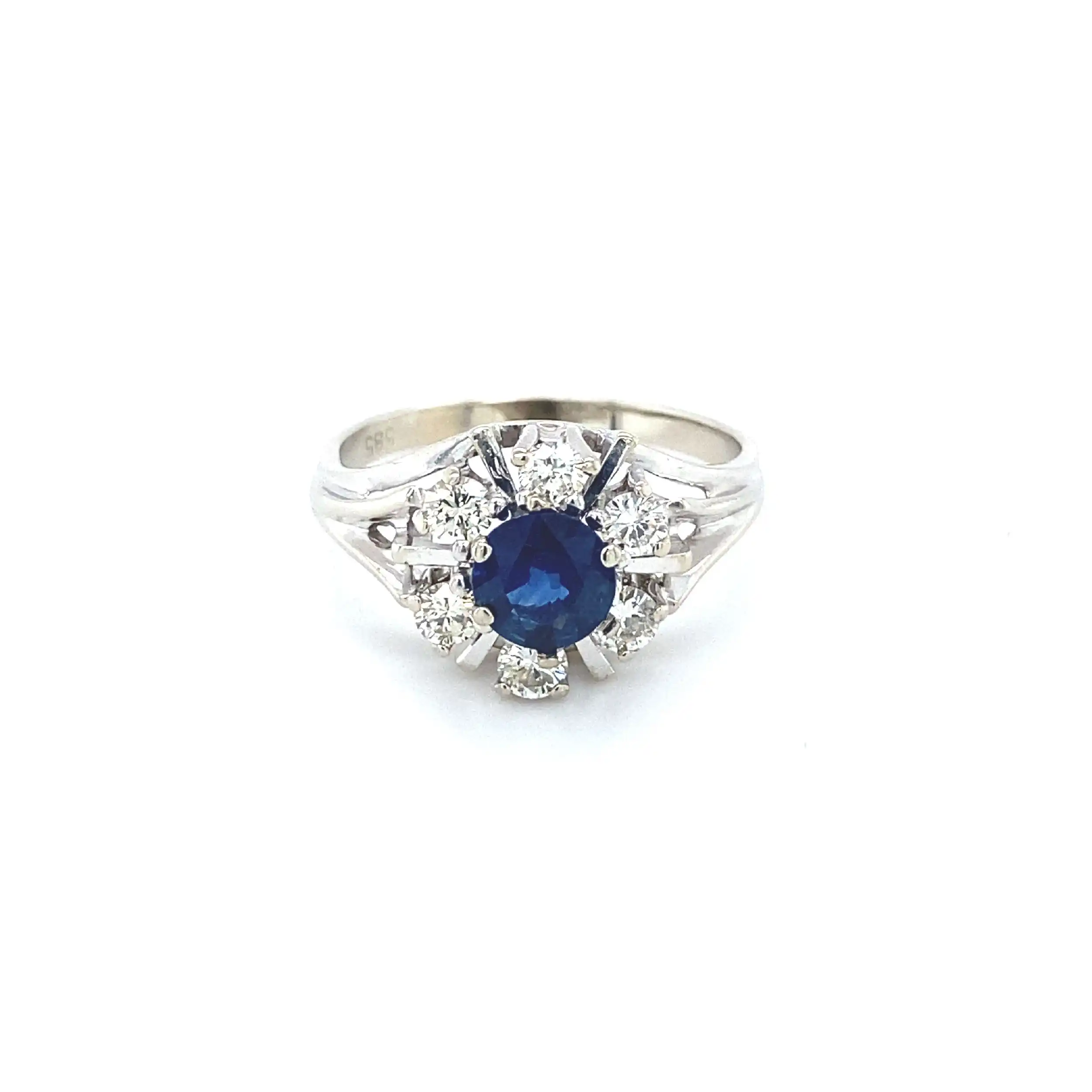 Ring mit Saphir und Brillanten, mit Expertise von EPL Ring mit Saphir und Brillanten, mit Expertise von EPL